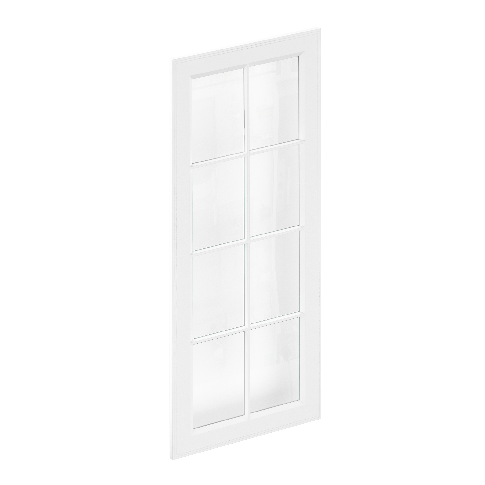 Puerta vitrina para mueble de cocina oxford blanco h 102.4 x l 45 cm