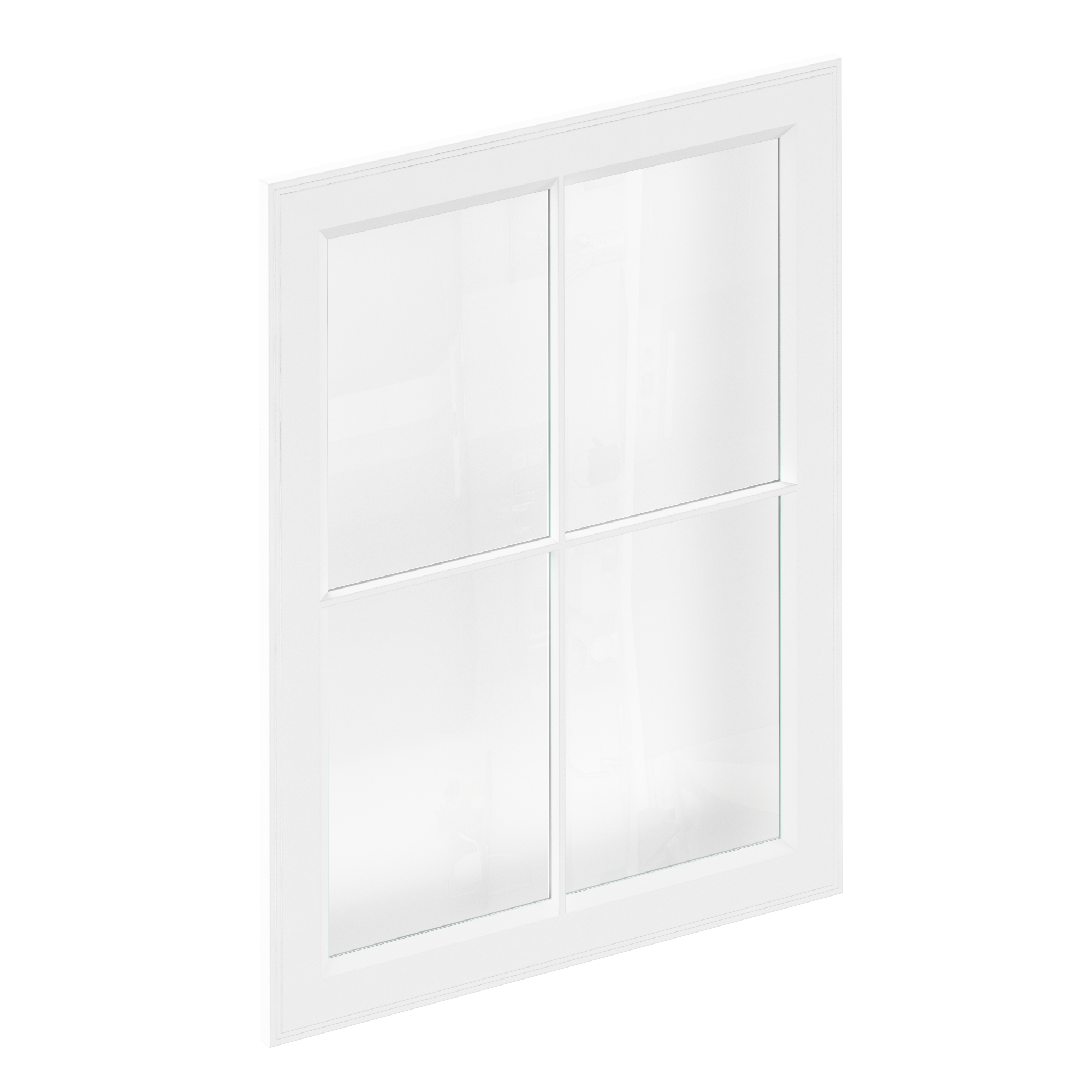 Puerta vitrina para mueble de cocina oxford blanco h 76.8 x l 60 cm