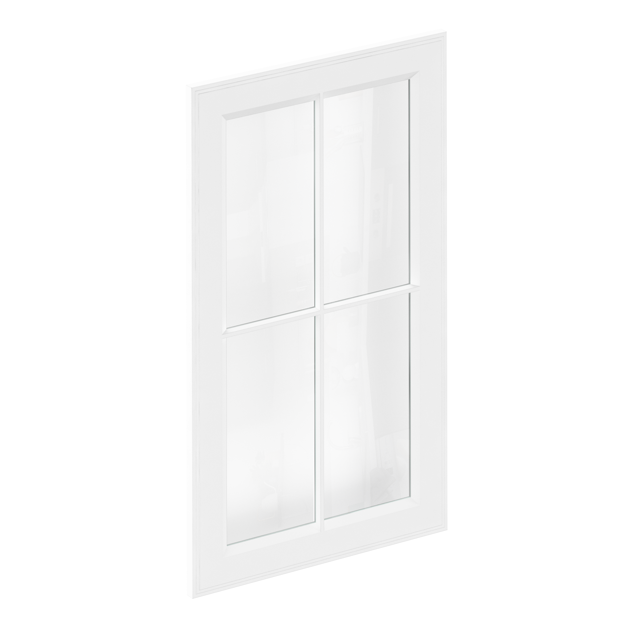 Puerta vitrina para mueble de cocina oxford blanco h 76.8 x l 45 cm