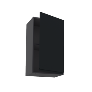 Meuble haut de cuisine Tokyo noir 1 porte H77 x l45