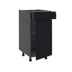 Meuble bas de cuisine Tokyo noir 1 porte et 1 tiroir H77 x l40 Leroy Merlin Les bons plans des petits projets avant l'été