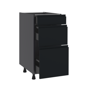 Meuble bas de cuisine Tokyo noir 3 tiroirs H77 x l40 Leroy Merlin Les bons plans des petits projets avant l'été