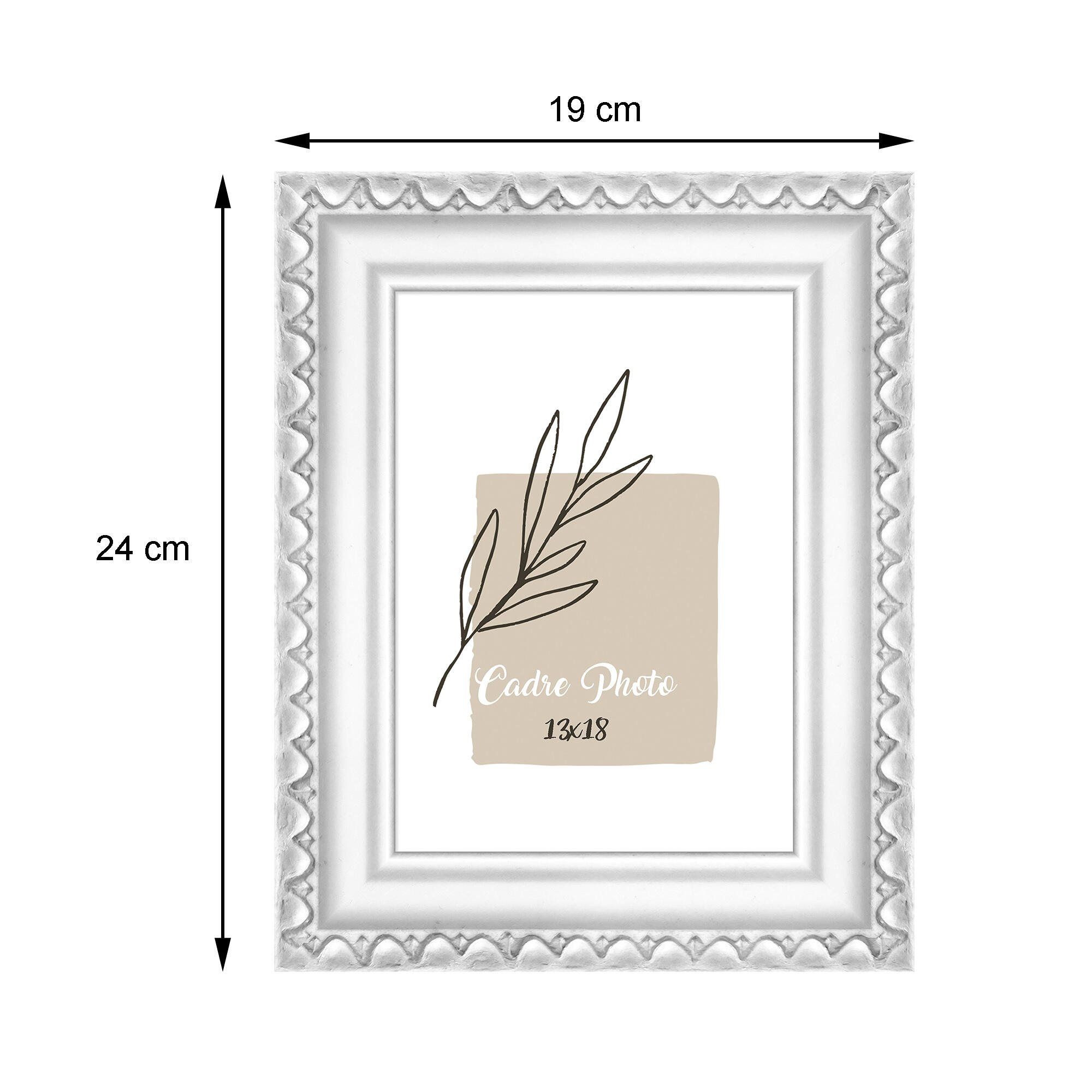 Portafotos Romantique blanco 23.6 cm x 18.6 cm - 2