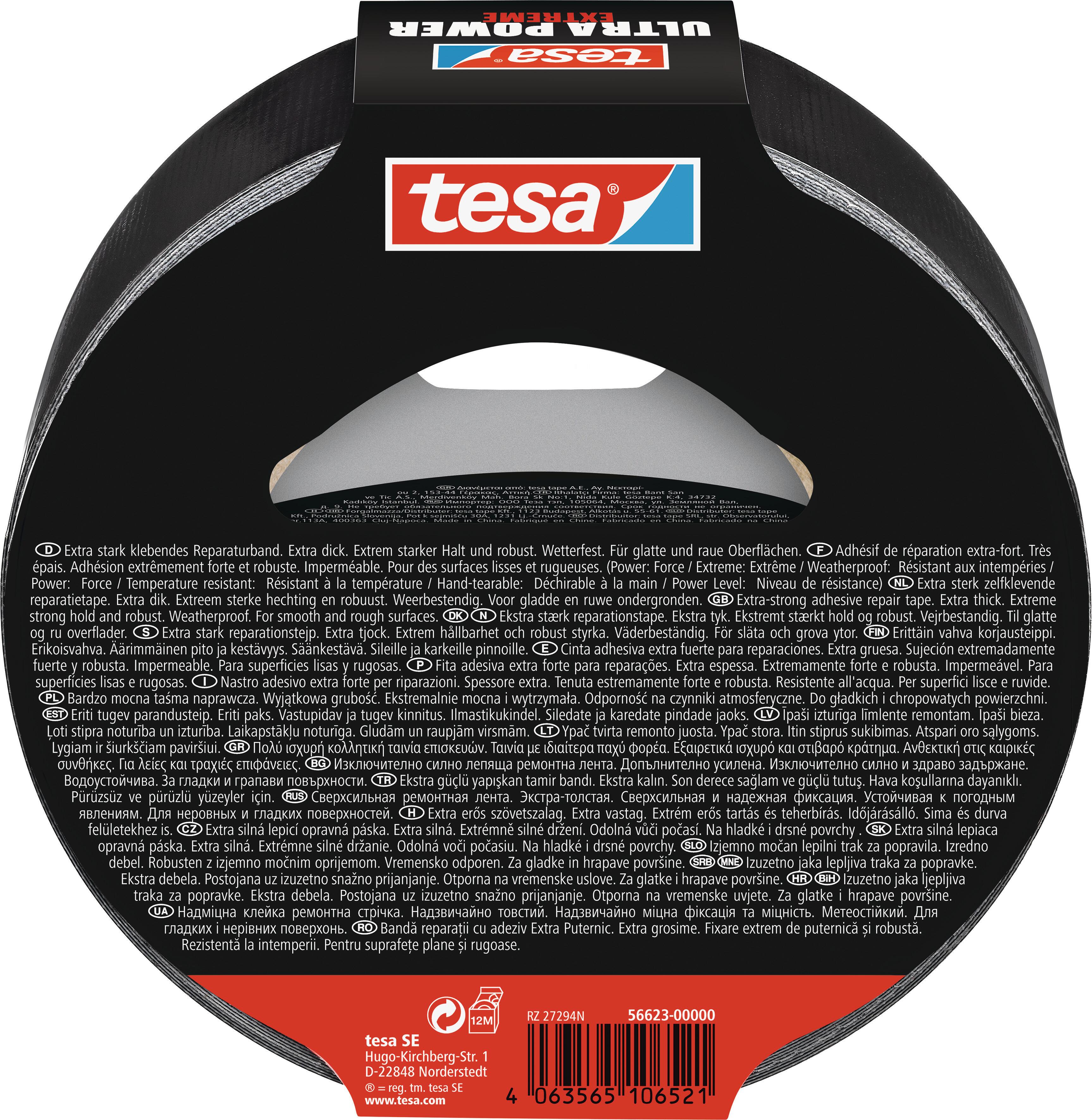 Cinta ultra power extreme TESA TAPE 25mx50mm negro - 8