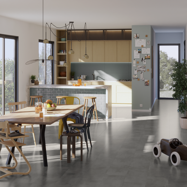 Dalle PVC clipsable forte ARTENS Seren béton moyen