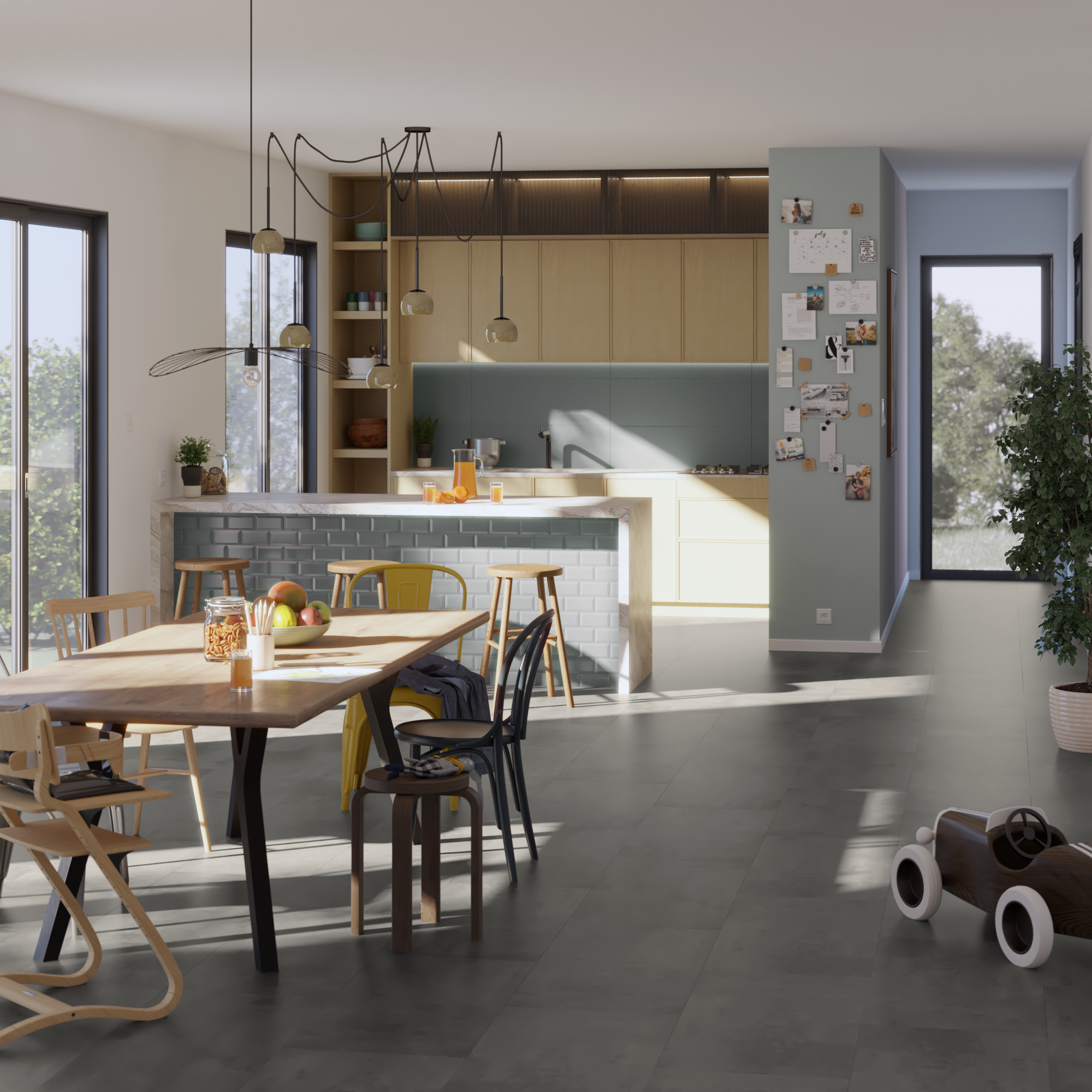 Echantillon Dalle PVC clipsable Intenso ARTENS Seren gris foncé - 4