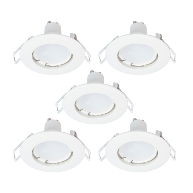Lot De 3 Spot Encastrable Orientable LED Carré Alu Brossé GU10 230V Eq