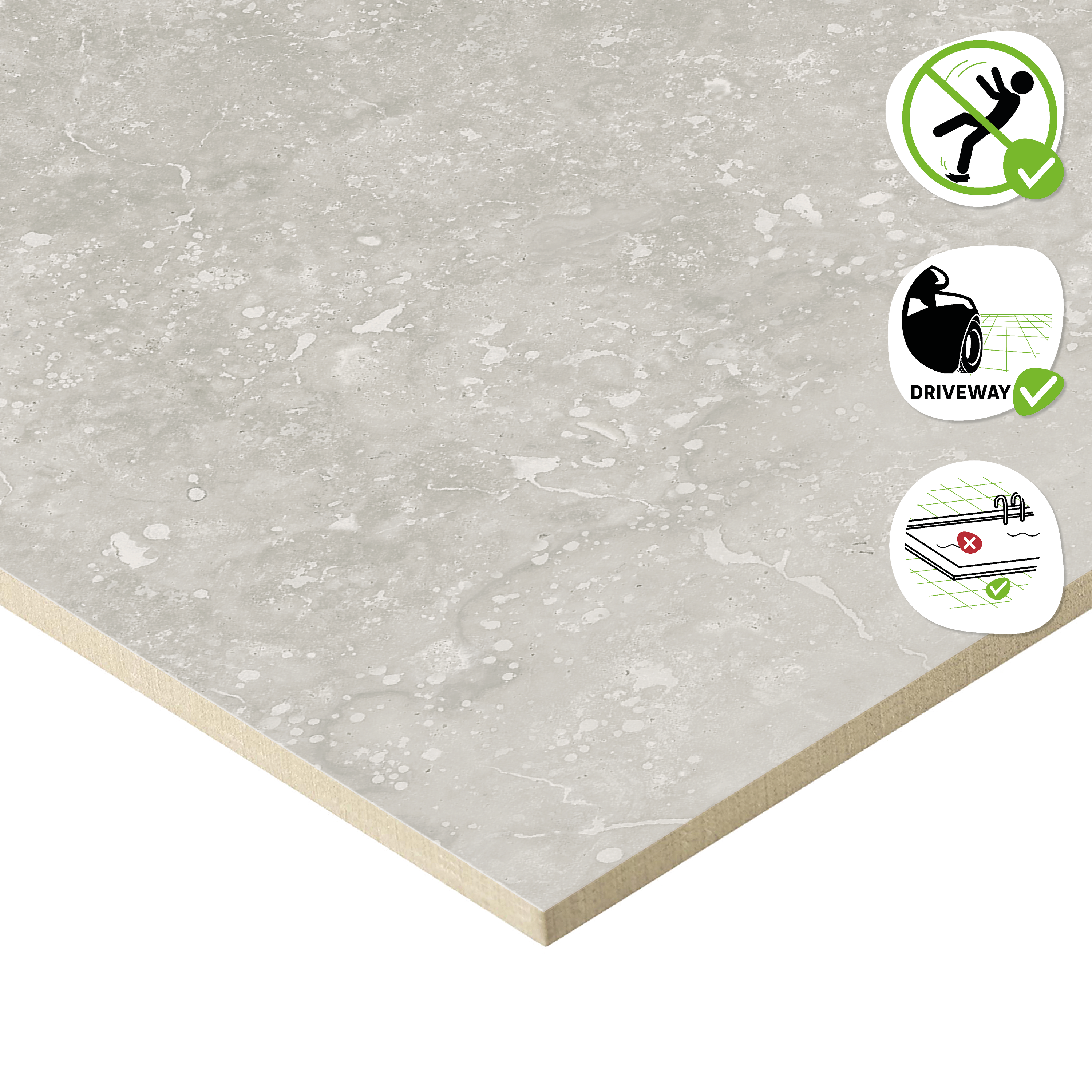 Carrelage sol extérieur effet pierre gris Lakos l.30 x L.60 cm x Ep.8.7 mm ARTEN - 5