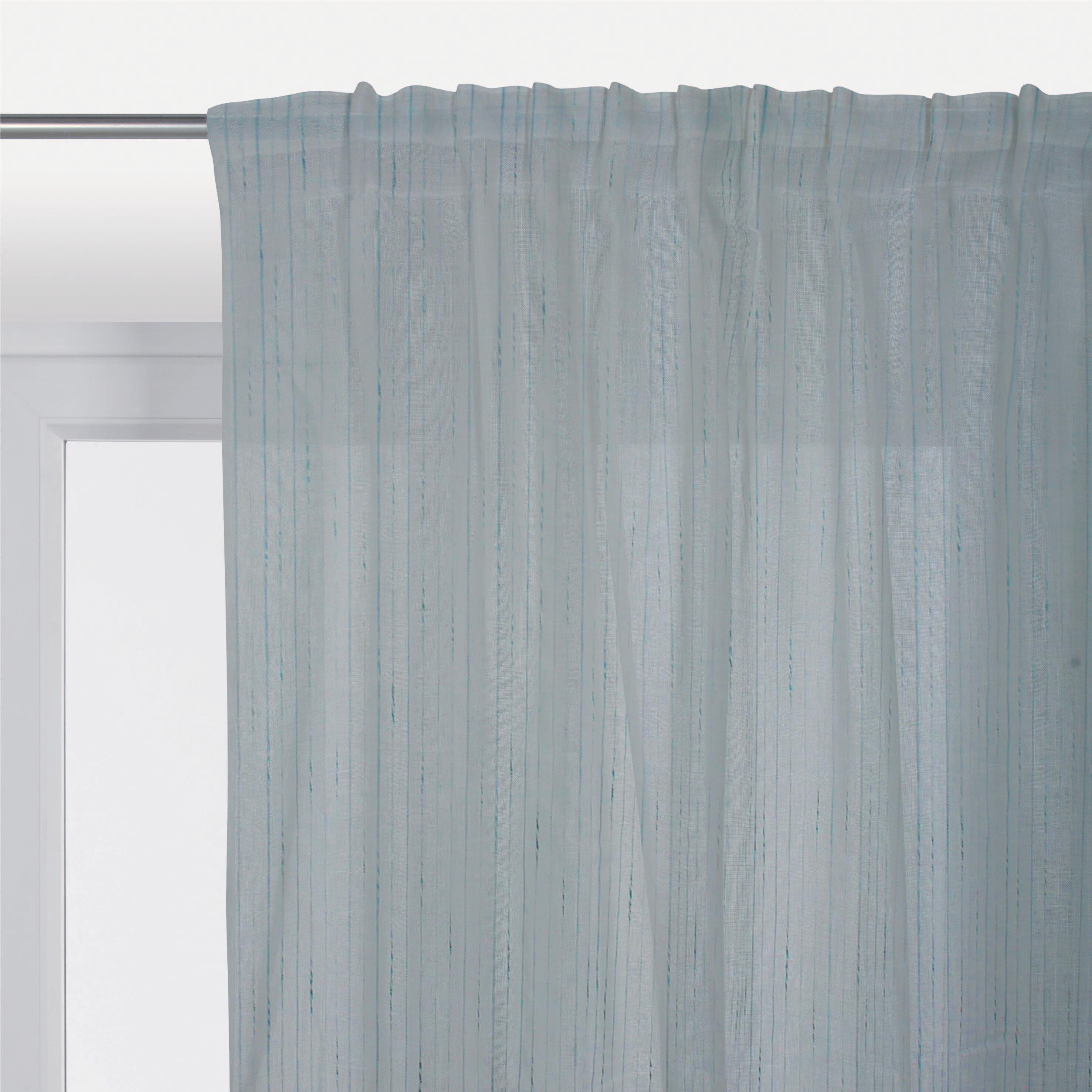 Tenda Rvenise blu fettuccia con passanti nascosti 135 x 280 cm | Leroy