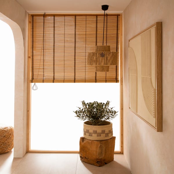 Estores Enrollables Estor Interior Persiana de Bambú para Balcón