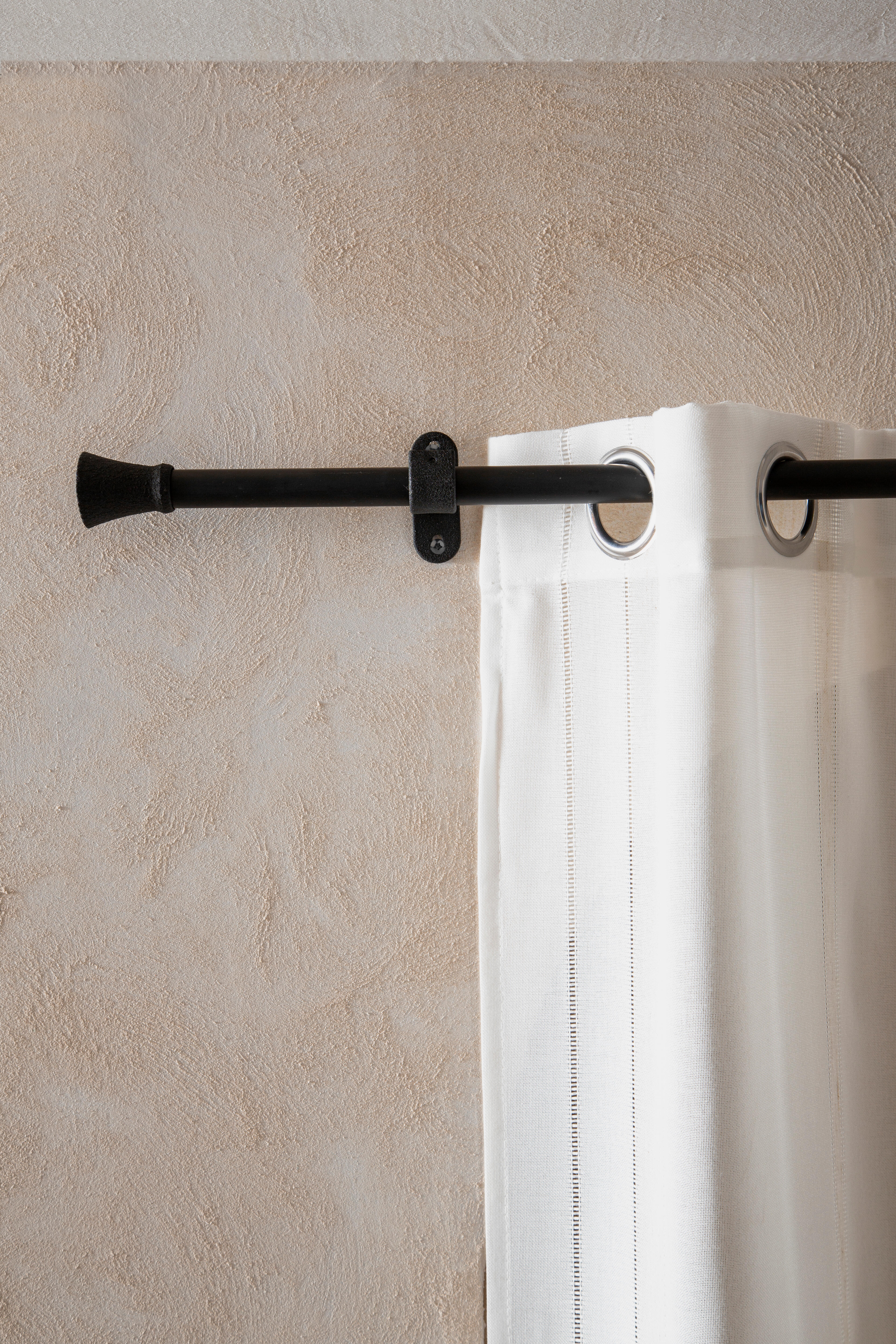 1 Soporte a pared para barra diámetro 20 mm Country charm MOBOIS acero black frost forja fijo 45 cm - 3