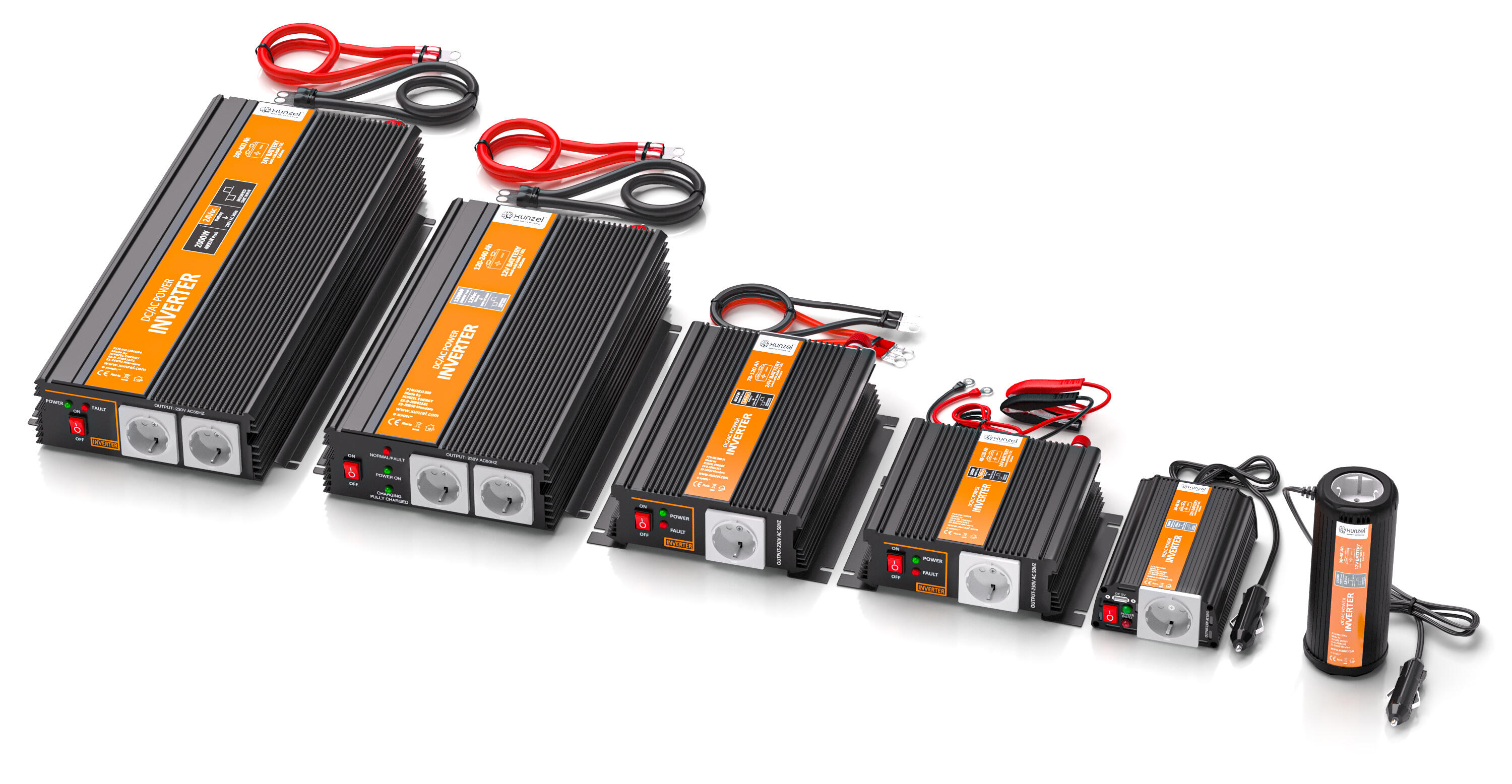 Inversor de Onda Modificada MJ-XUNZEL-150W-12V com cabos incluídos - 4