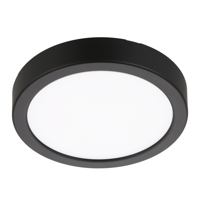 Kit 1 spot à fixer LED Sanoa IP44, blanc chaud/neutre D.12 noir INSPIRE