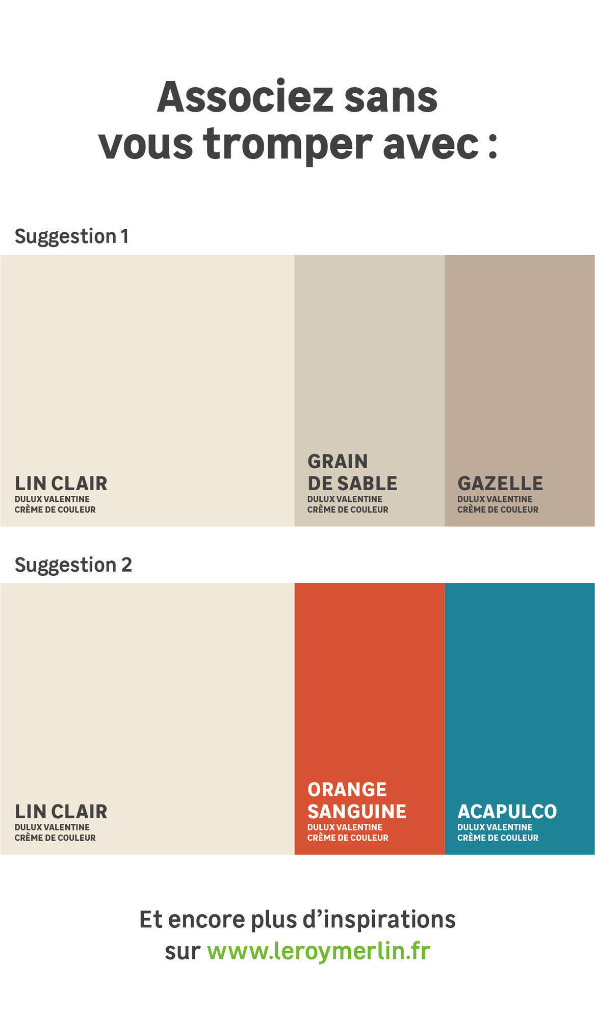 Peinture mur, boiserie lin clair satin DULUX VALENTINE Crème de couleur 0.5L - 6
