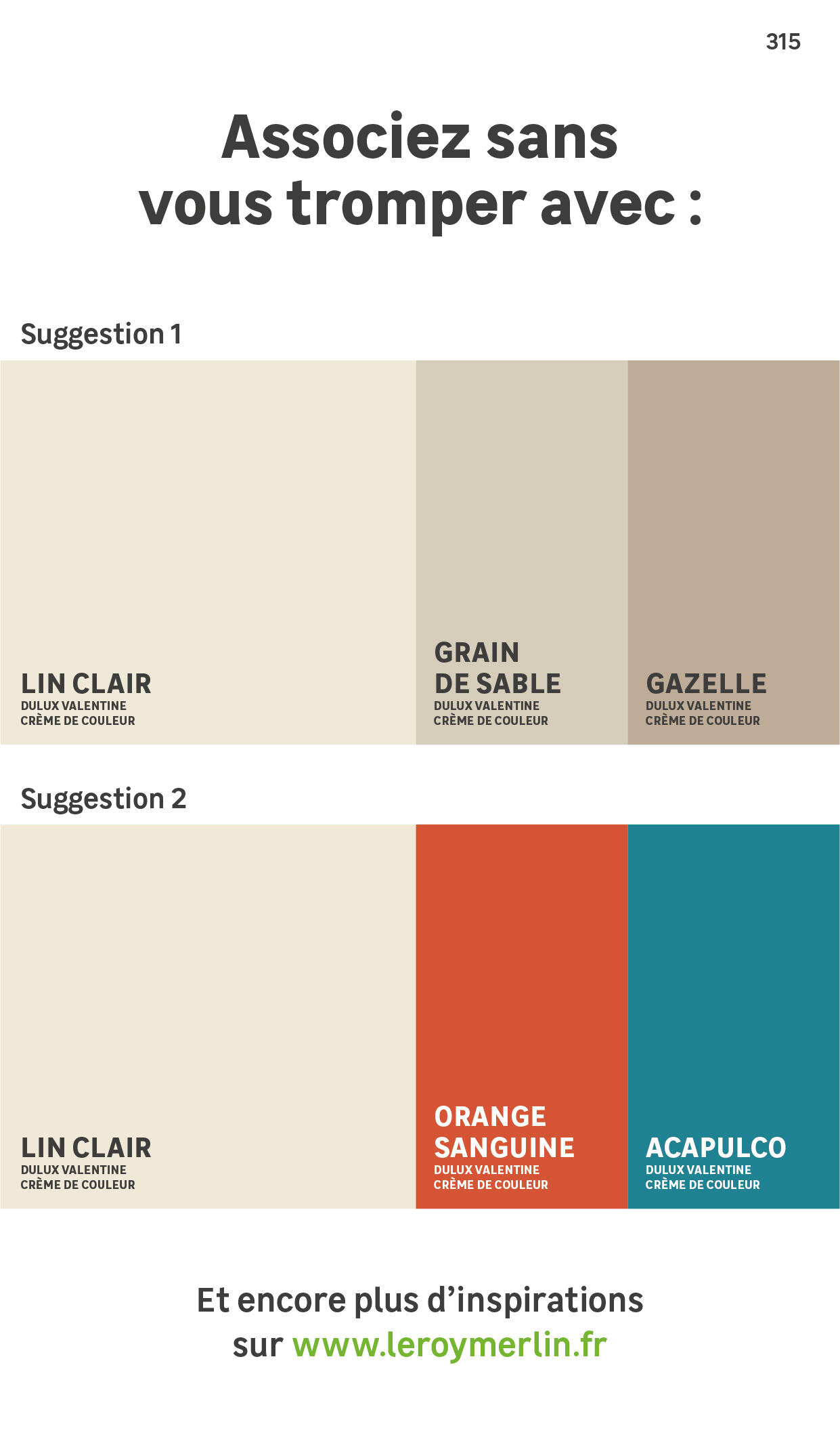 Peinture mur, boiserie lin clair satin DULUX VALENTINE Crème de couleur 2.5L - 5