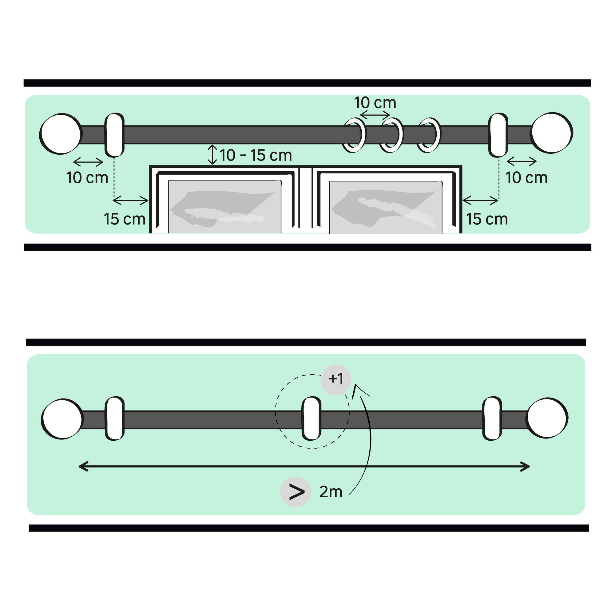 Barra de cortina madera mate Nature MOBOIS diámetro 28 mm 150 cm - 3