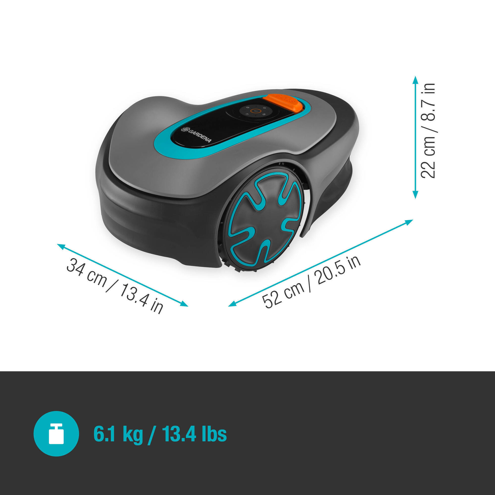 Robot tondeuse connecté GARDENA Sileno Minimo - 450m² - 15207-48 Bluetooth - 5