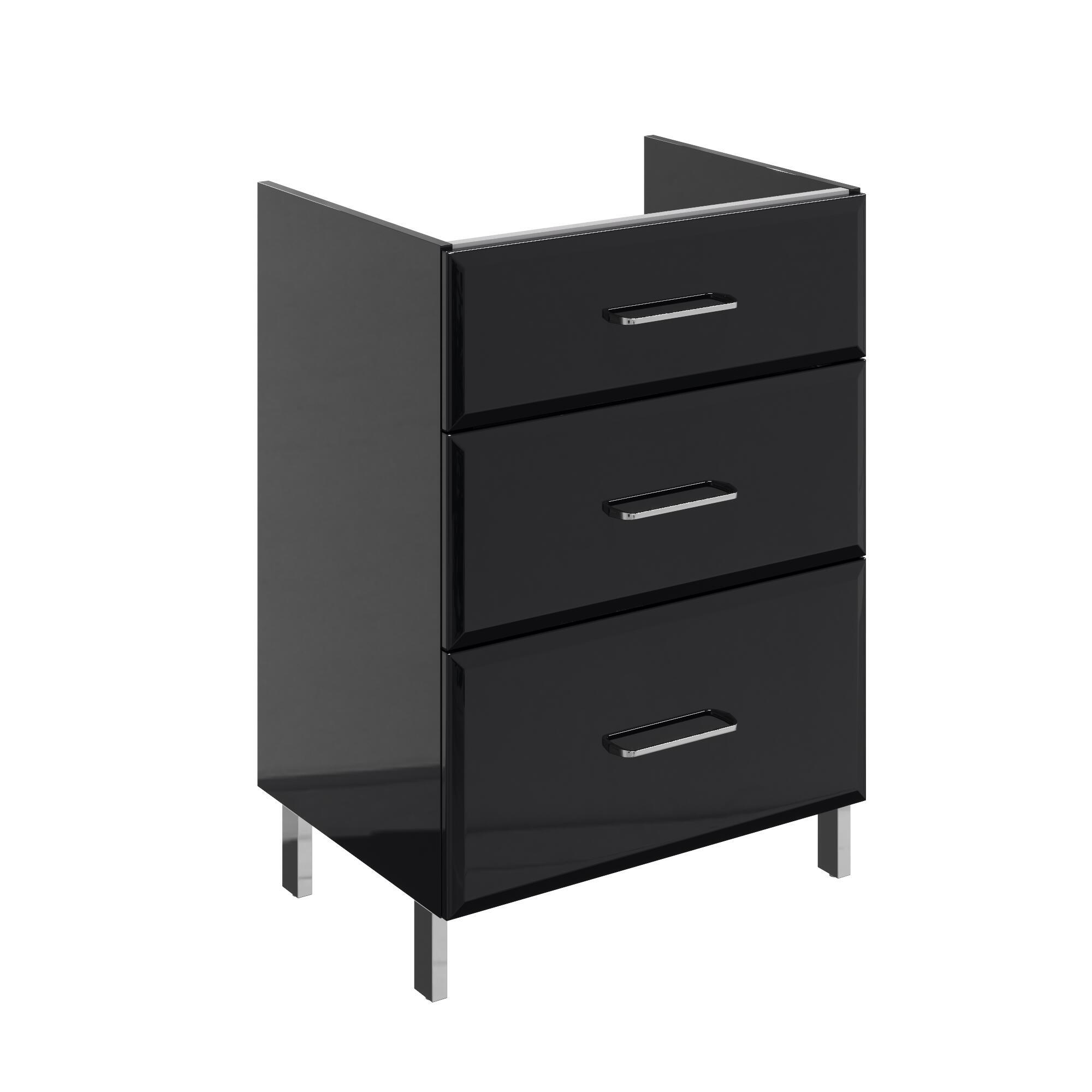 Mueble de baño opale2 negro 59.5x45.2 cm