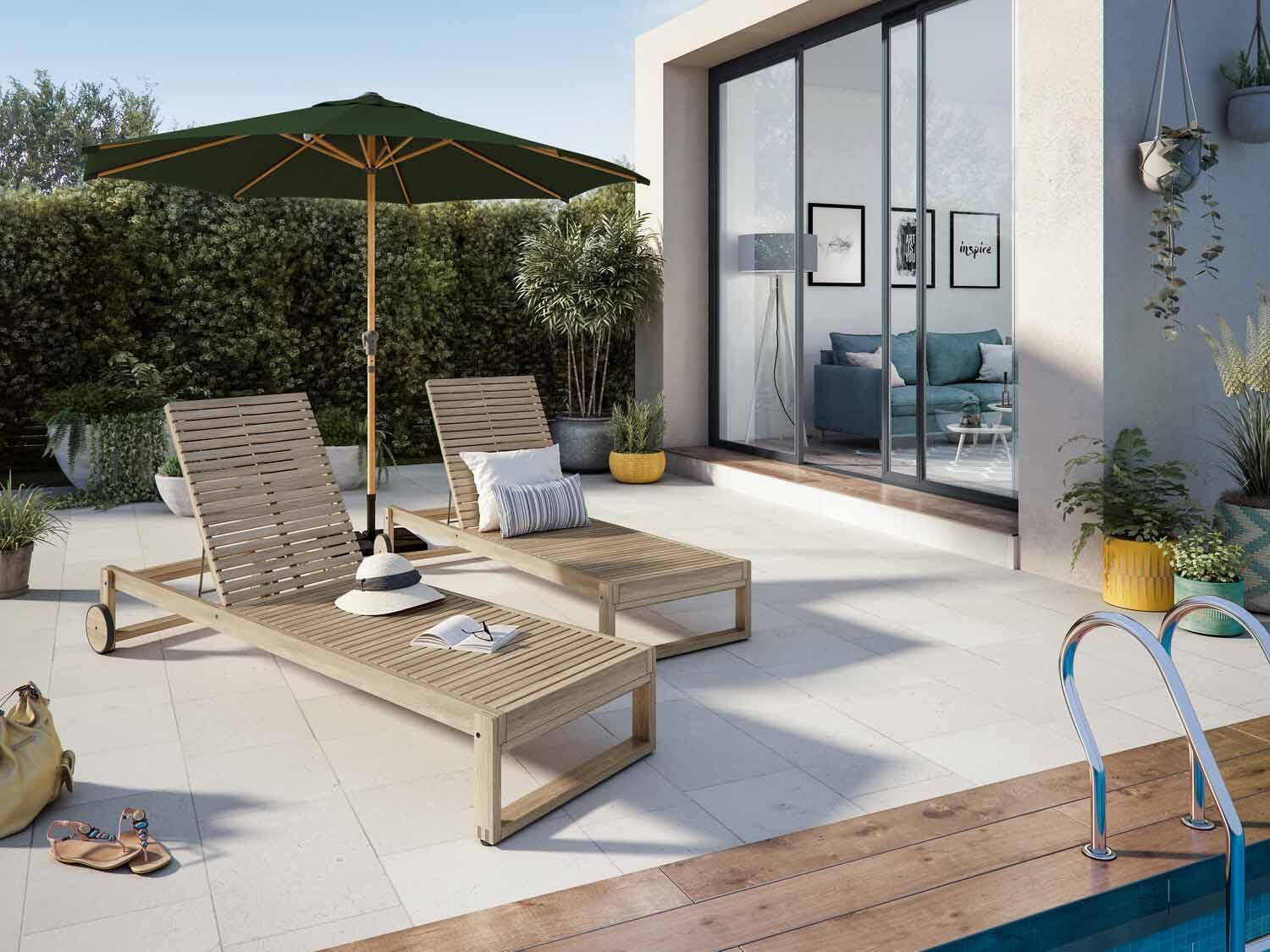 Parasol NATERIAL Agora vert octogonal - 3