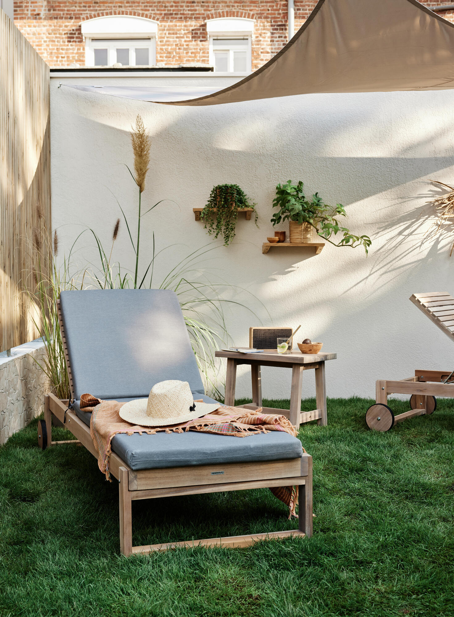 Voile d'ombrage triangulaire Austral JARDILINE sable L.500 x l.500 cm - 4