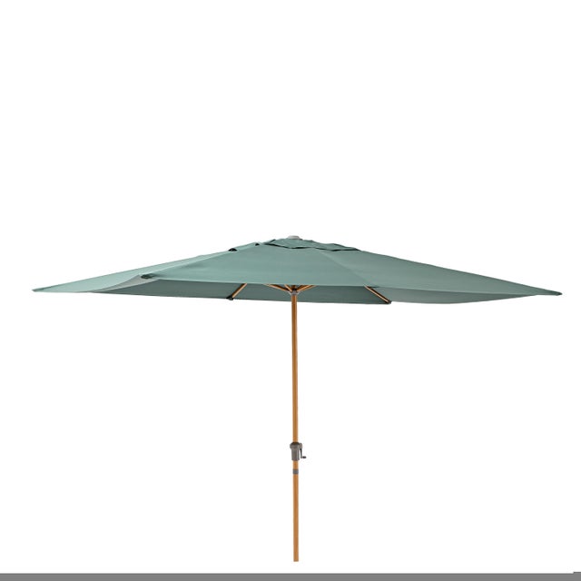 Parasol droit rectangulaire vert Agora NATERIAL L.300 x l.194 cm