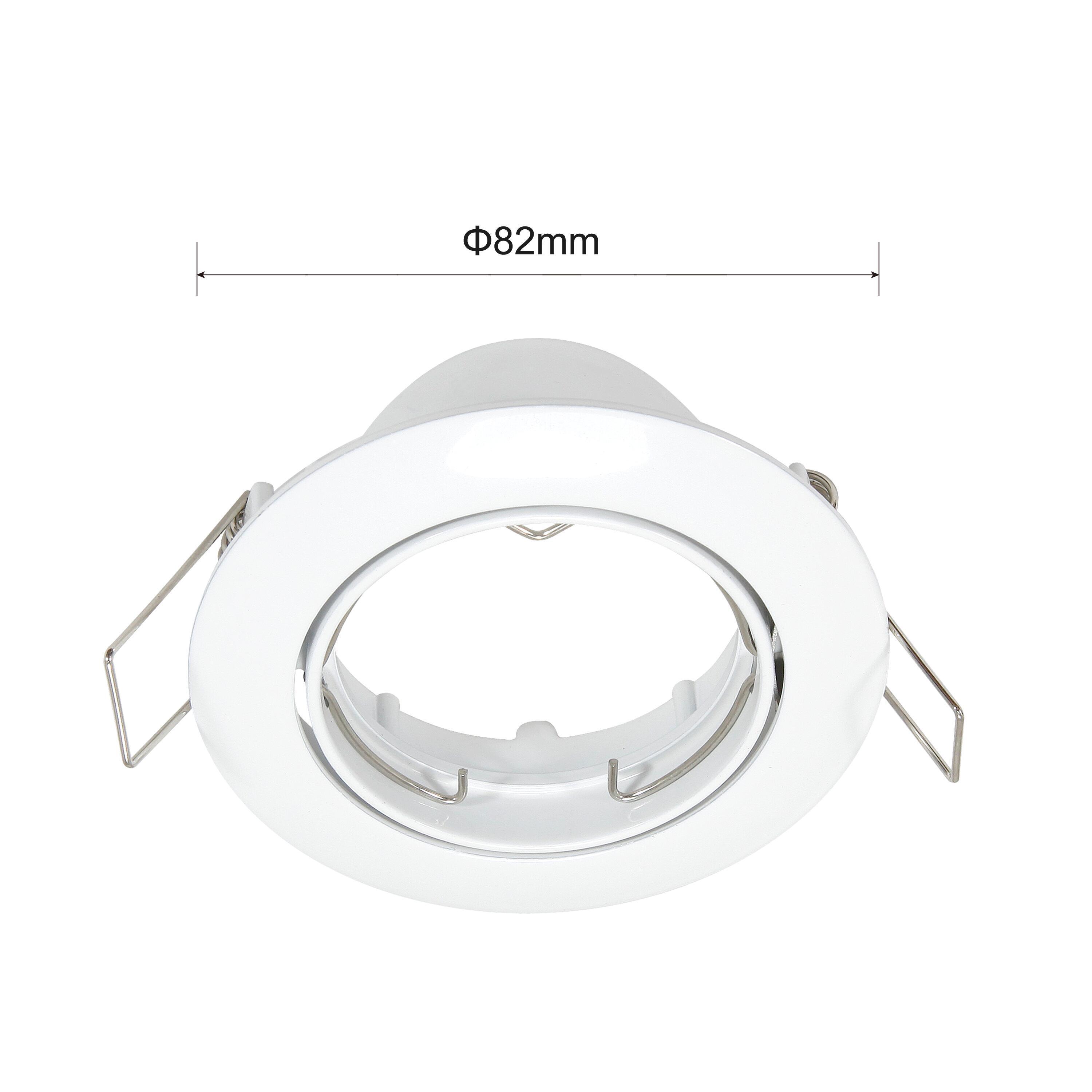 Portafaretto da incasso in alluminio CLANE GU10 bianco tondo IP23 INSPIRE - 10