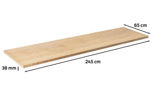 Encimera de cocina alistona maciza Bamboo 245x65 cm espesor 38mm - 7