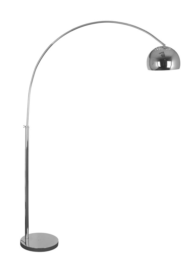 Lampe sur pied en verre et métal argent 171cm Argent - Bricolage