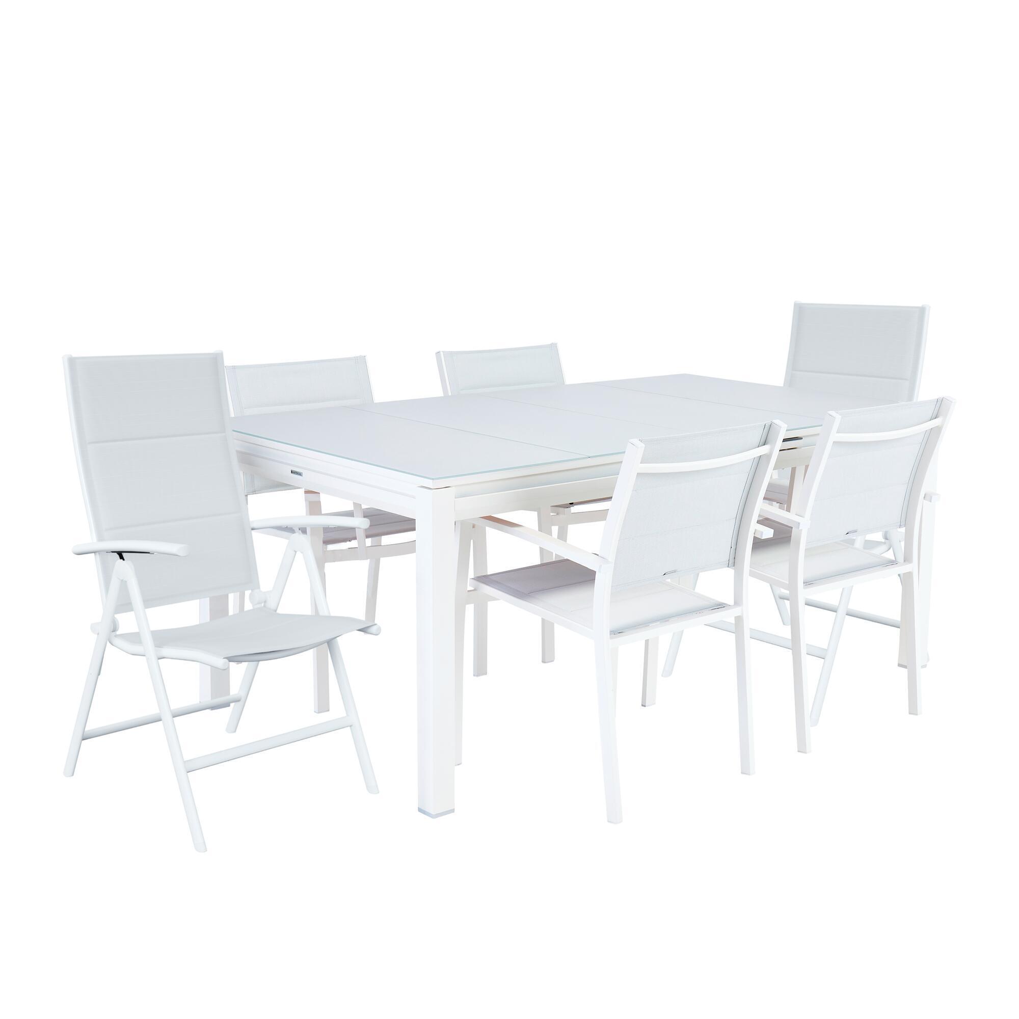 Mesa de alumínio NATERIAL ODYSSEA 180/240X100CM BRANCO - 16