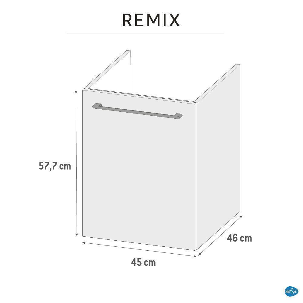 Mueble de baño Remix roble 45x46 cm (lavabo no incluido) - 11