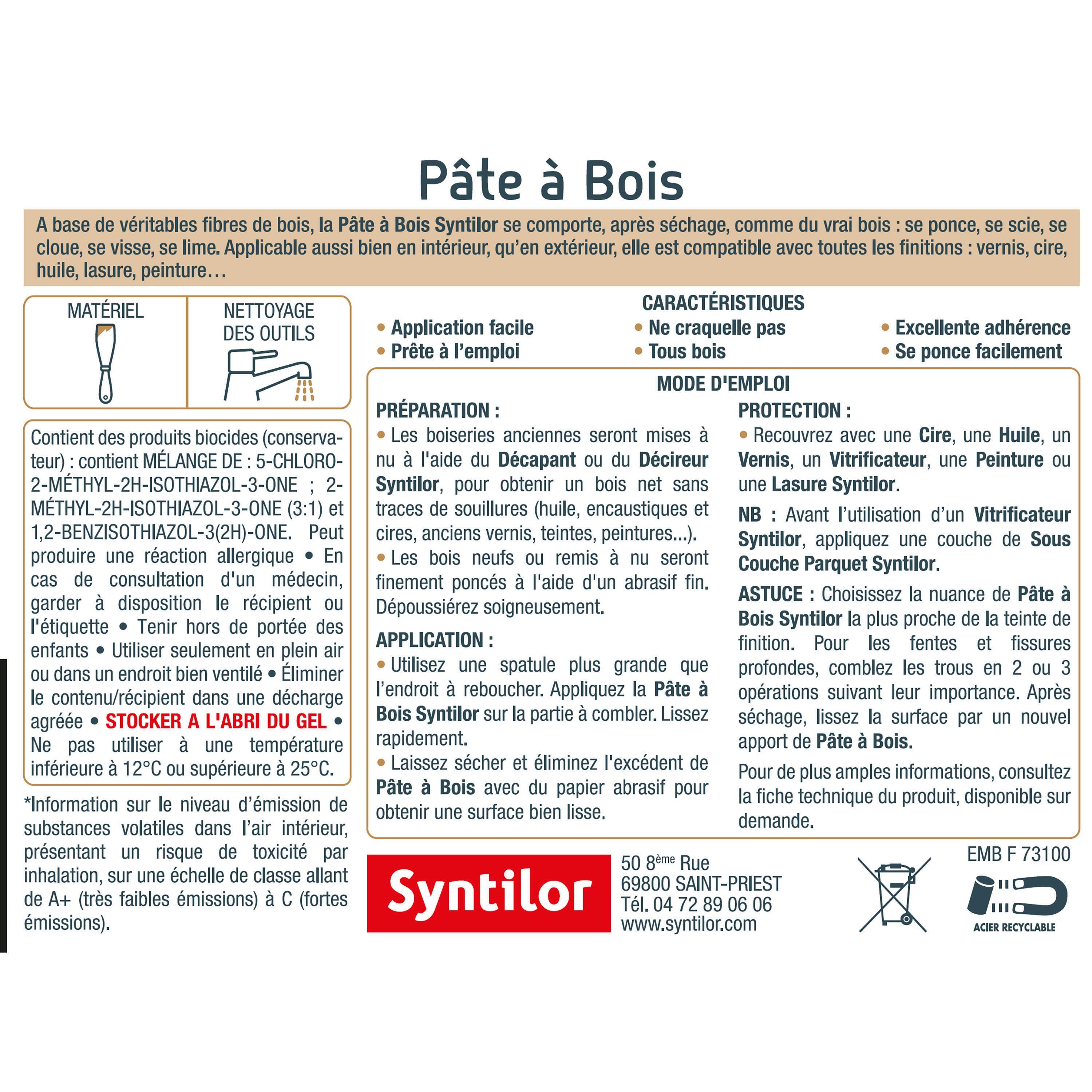 Pâte à bois , SYNTILOR chêne foncé 50 g - 3