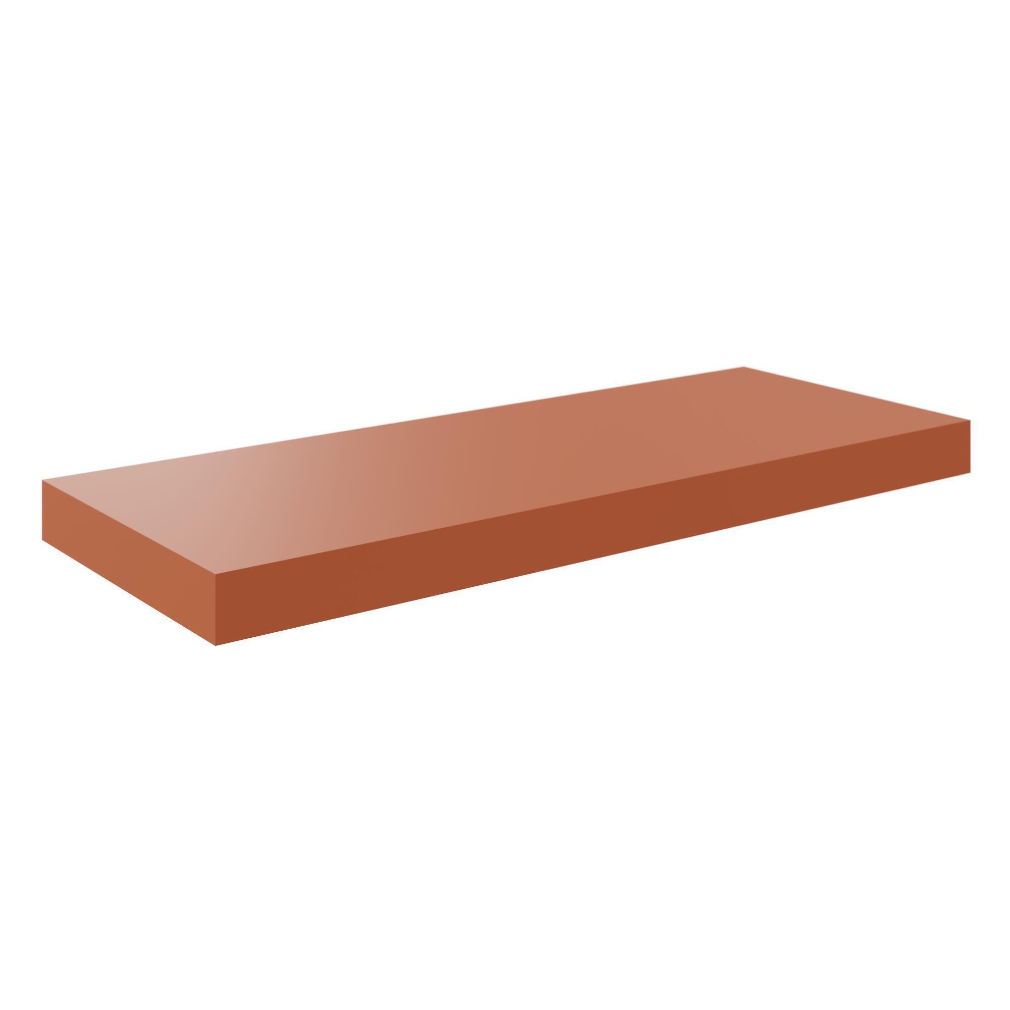 Estante spaceo rectangular en color rojo de 60x3.8x23.5 cm