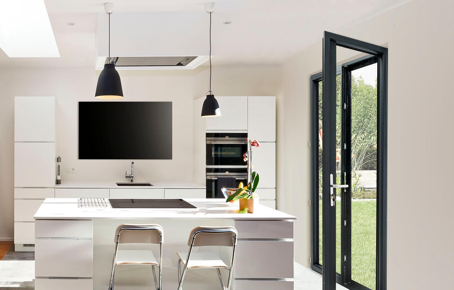 Porte fenêtre alu Essentiel H.225xl.120cm 2 vantaux gris anthracite - 3