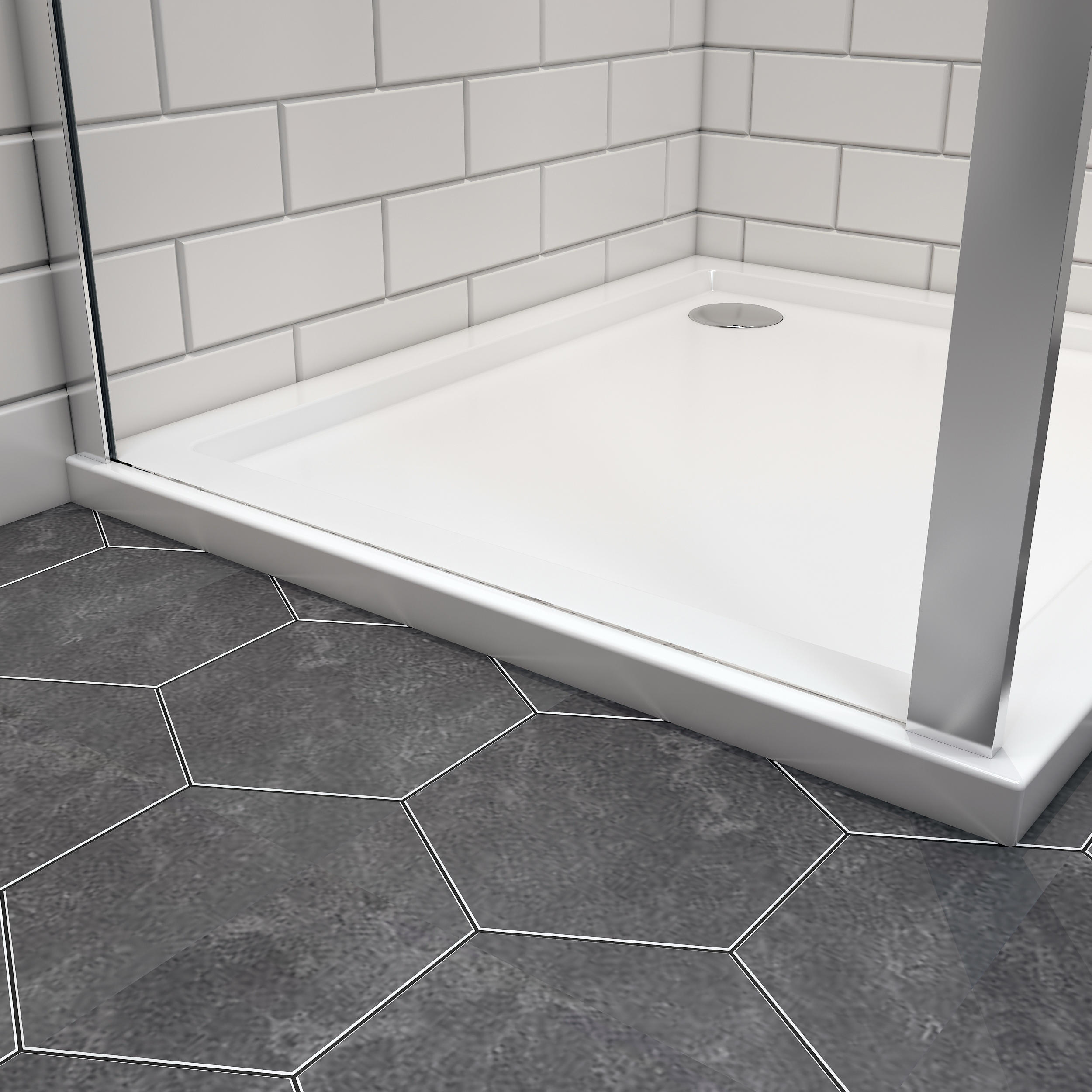 Lateral de duche 70x195 cm cromado Sensea Remix - 4