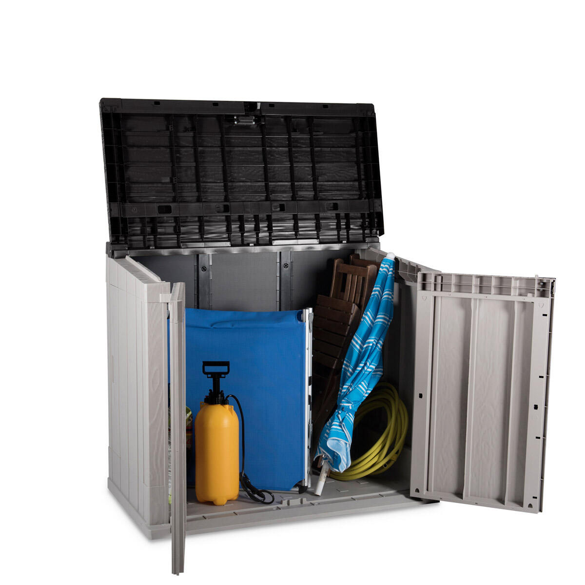 Arcón de resina para exterior TOOMAX STORA WAY 129.5 x 111 x 74.5 cm y capacidad de 842 L - 4