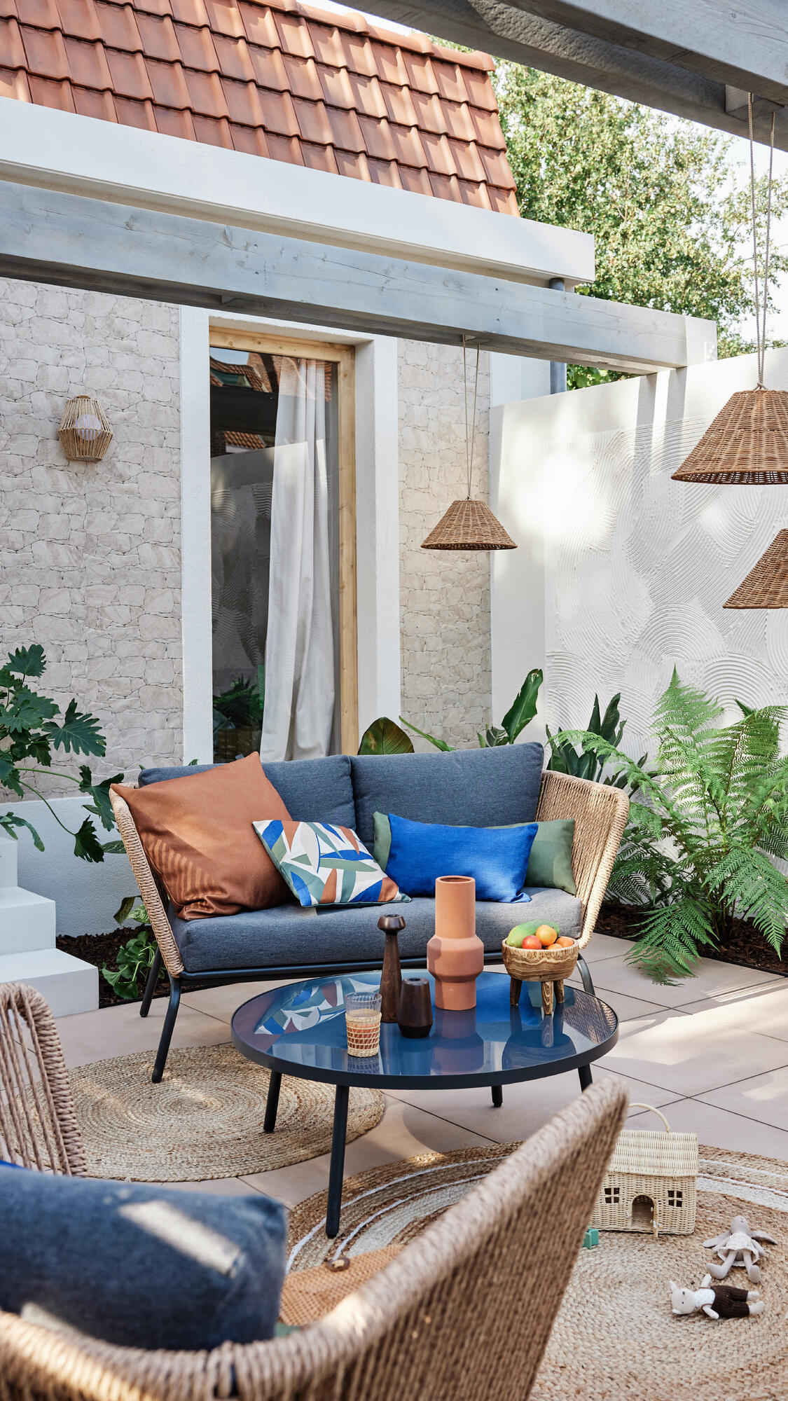 Lampadario LED design CALOBRA 20 BATTERY HANG marrone, luce calda 900 lumen, NEWGARDEN, IP54 - 3