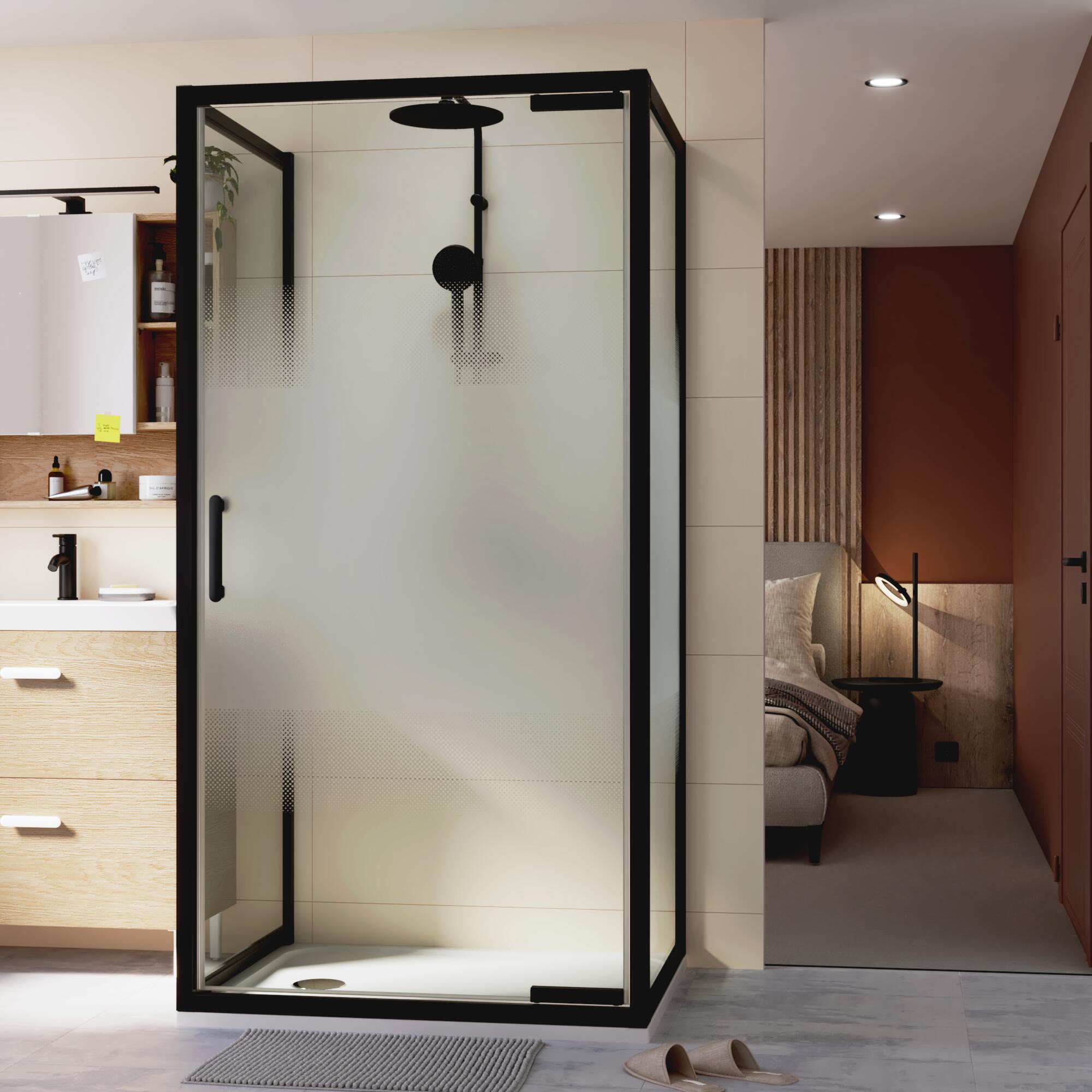 Painel de duche 70X190 serigrafado preto Easy - 4