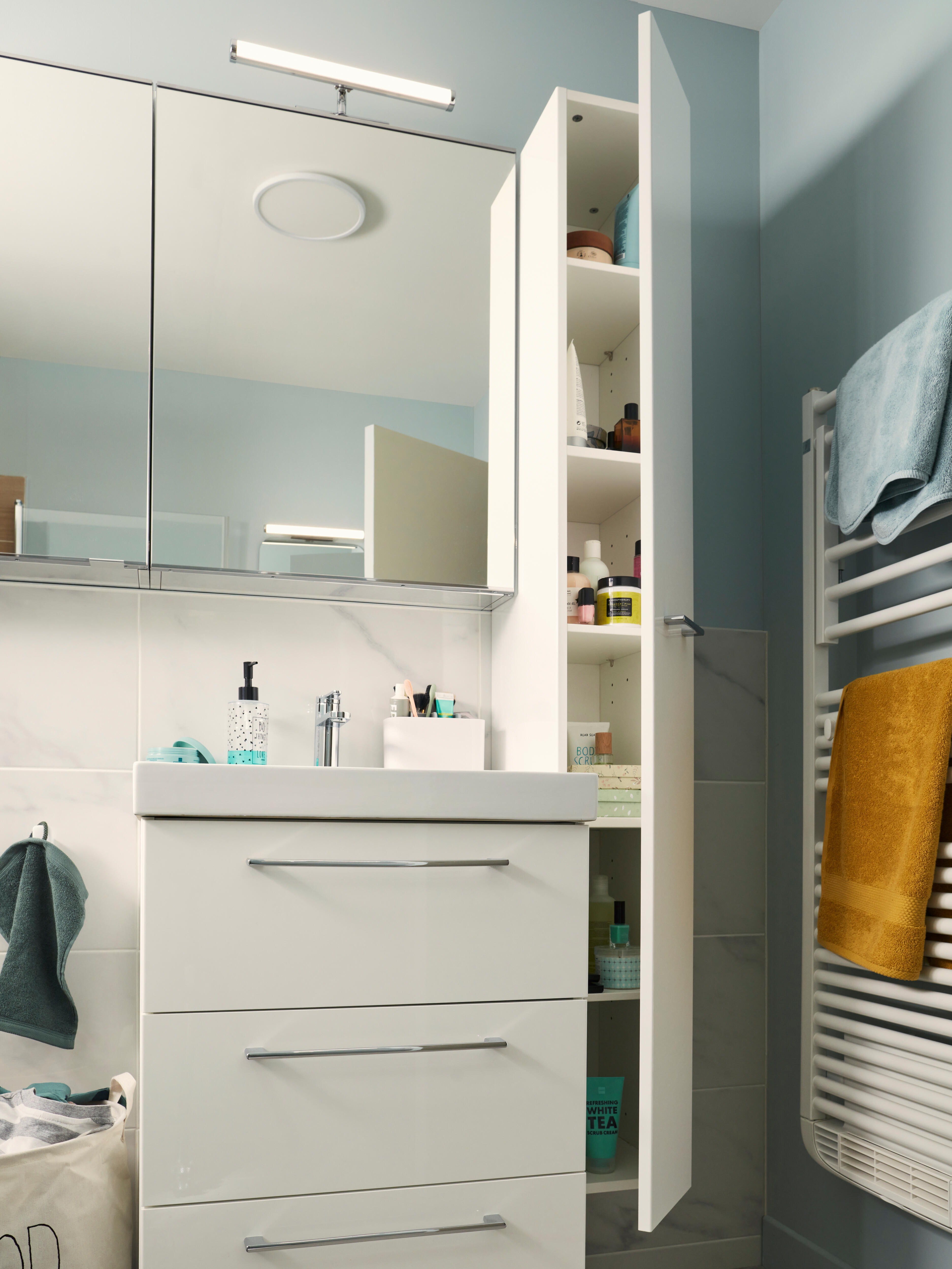 Caisson colonne l.22 x H.173 x P.33 blanc brillant, Remix - 3