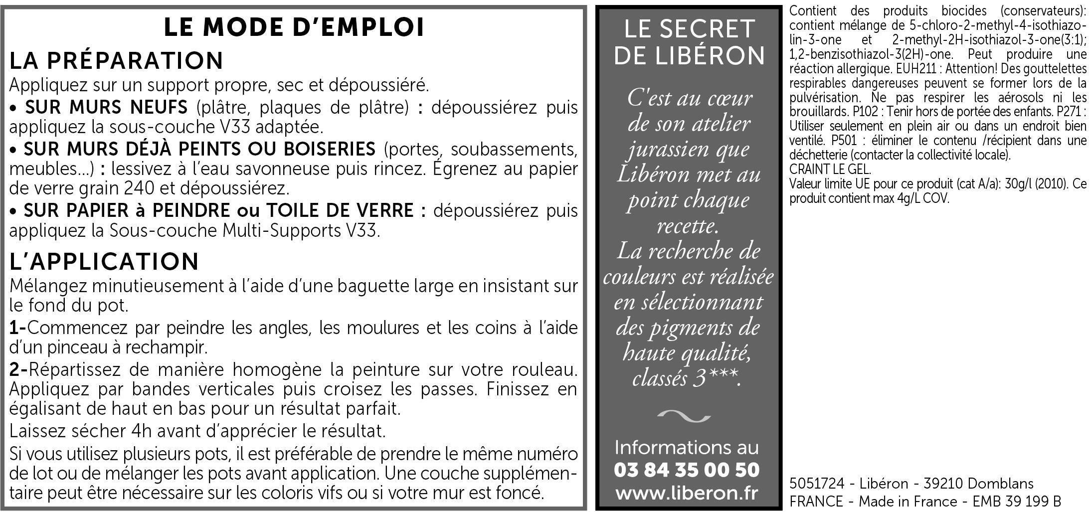 Peinture mur, boiserie brique provençale LIBÉRON Velours de peinture® 0.5l - 5