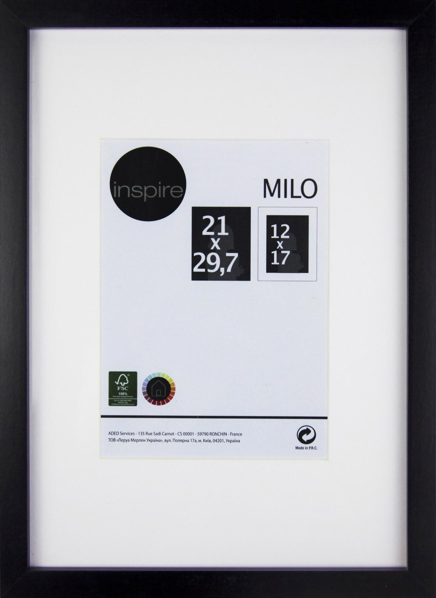 Cadre Milo, 21 x 29.7 cm noir, INSPIRE - 8