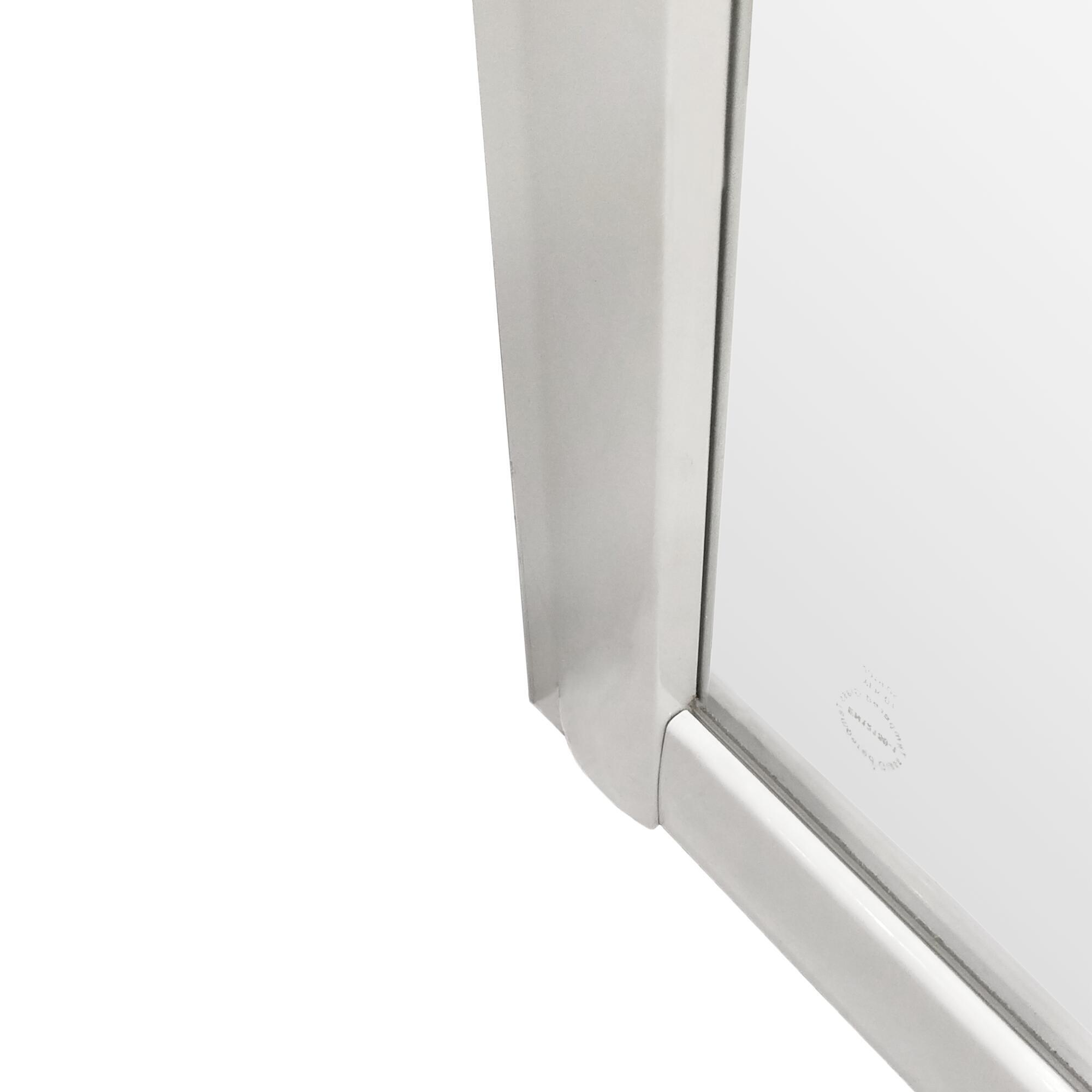 Porte de douche, 1/4 de cercle blanc, L.90 cm x l.90 cm, sérigraphié, Essential - 3