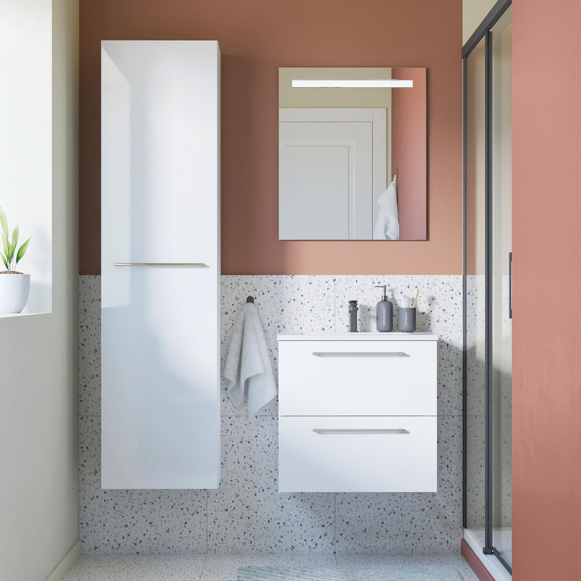 Colonne, l.45 x H.172.9 x P.33cm, Blanc-Blanc 0, Remix - 5