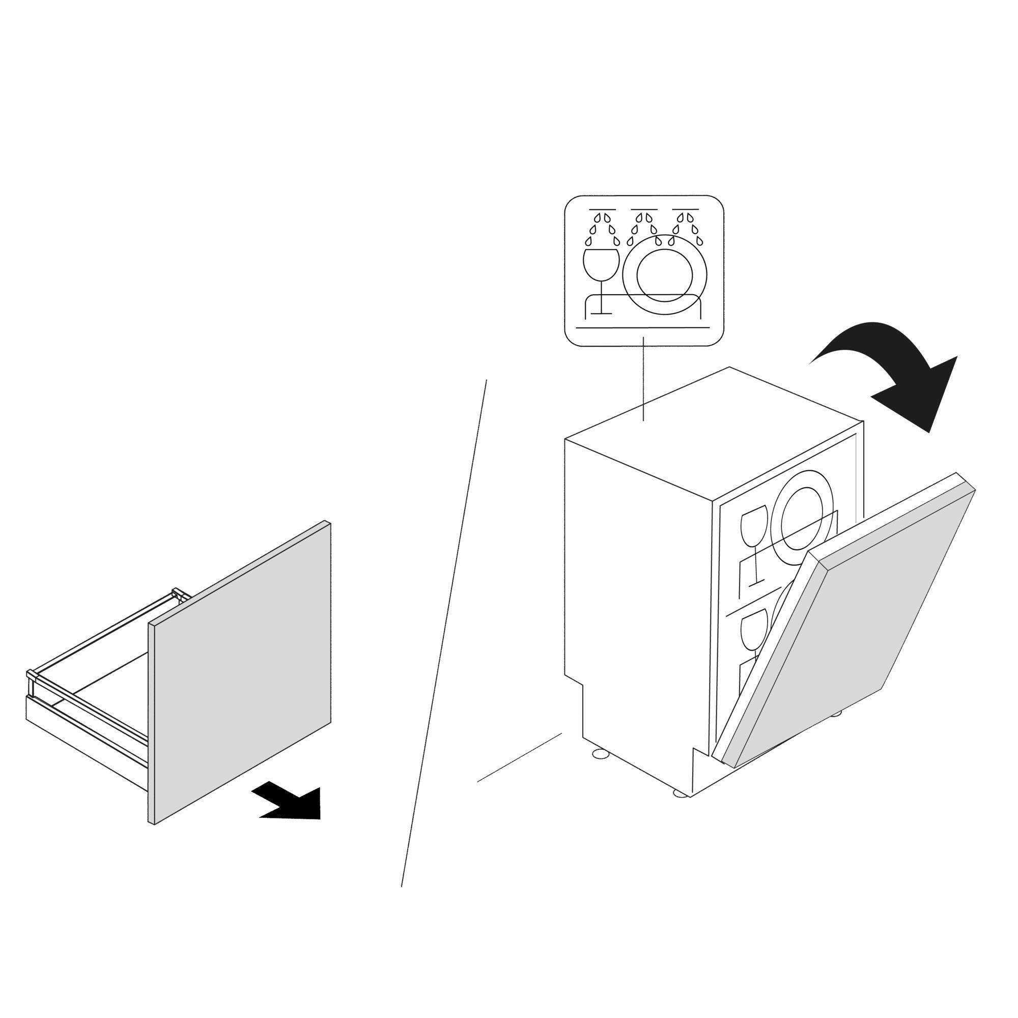 Porte de lave-vaisselle Tokyo blanc mat H.76.8 x l.59.7 cm - 3