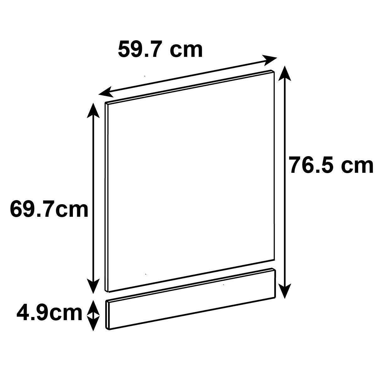Porte de lave-vaisselle DELINIA ID Tokyo blanc mat H.76.8 x l.59.7 cm - 8