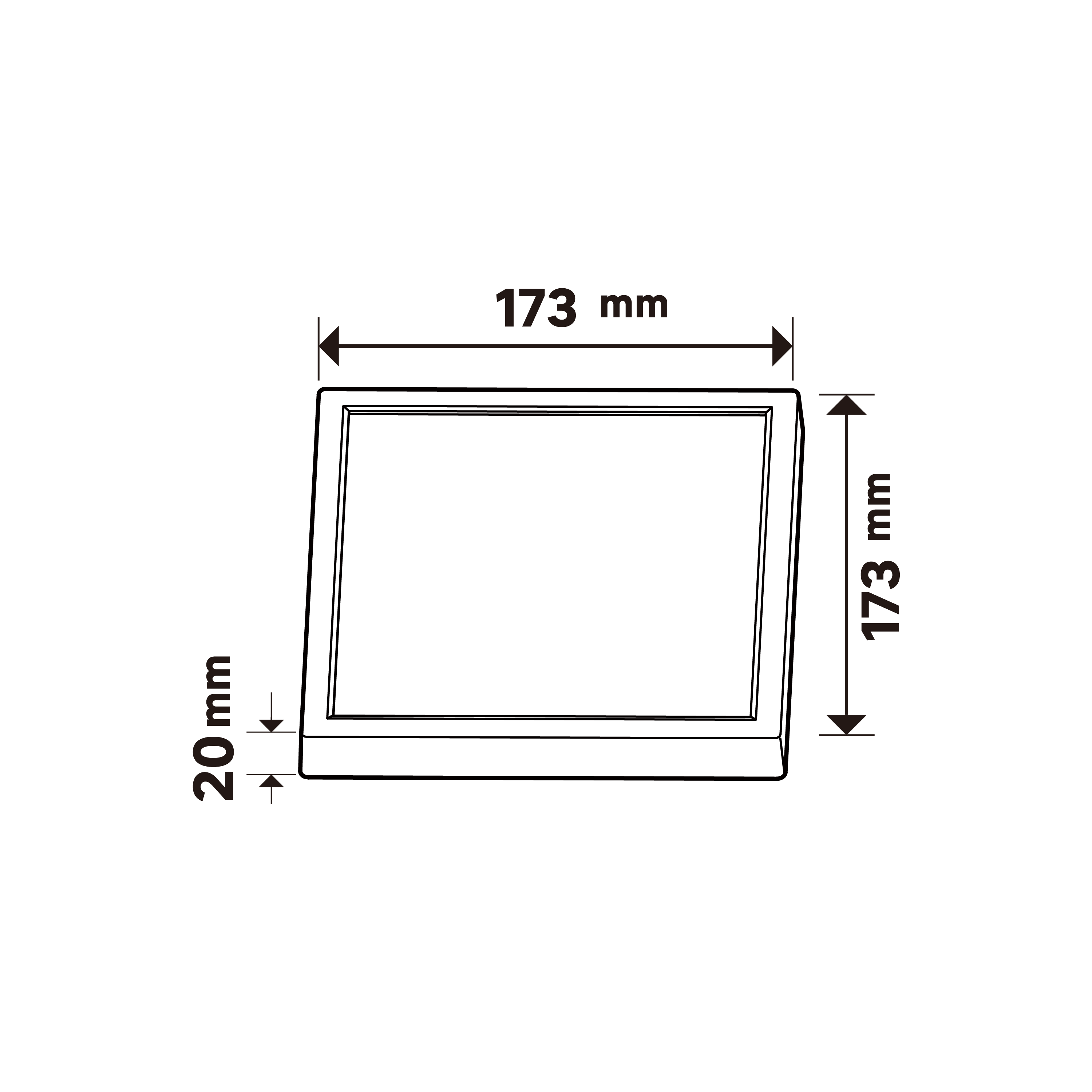 Downlight LED de superficie INSPIRE SANOA blanco cuadrado ø17.3 cm 2000 lm 13.5 W luz CCT 4000K-6000KK IP44 - Foco LED de superficie para baños - 4
