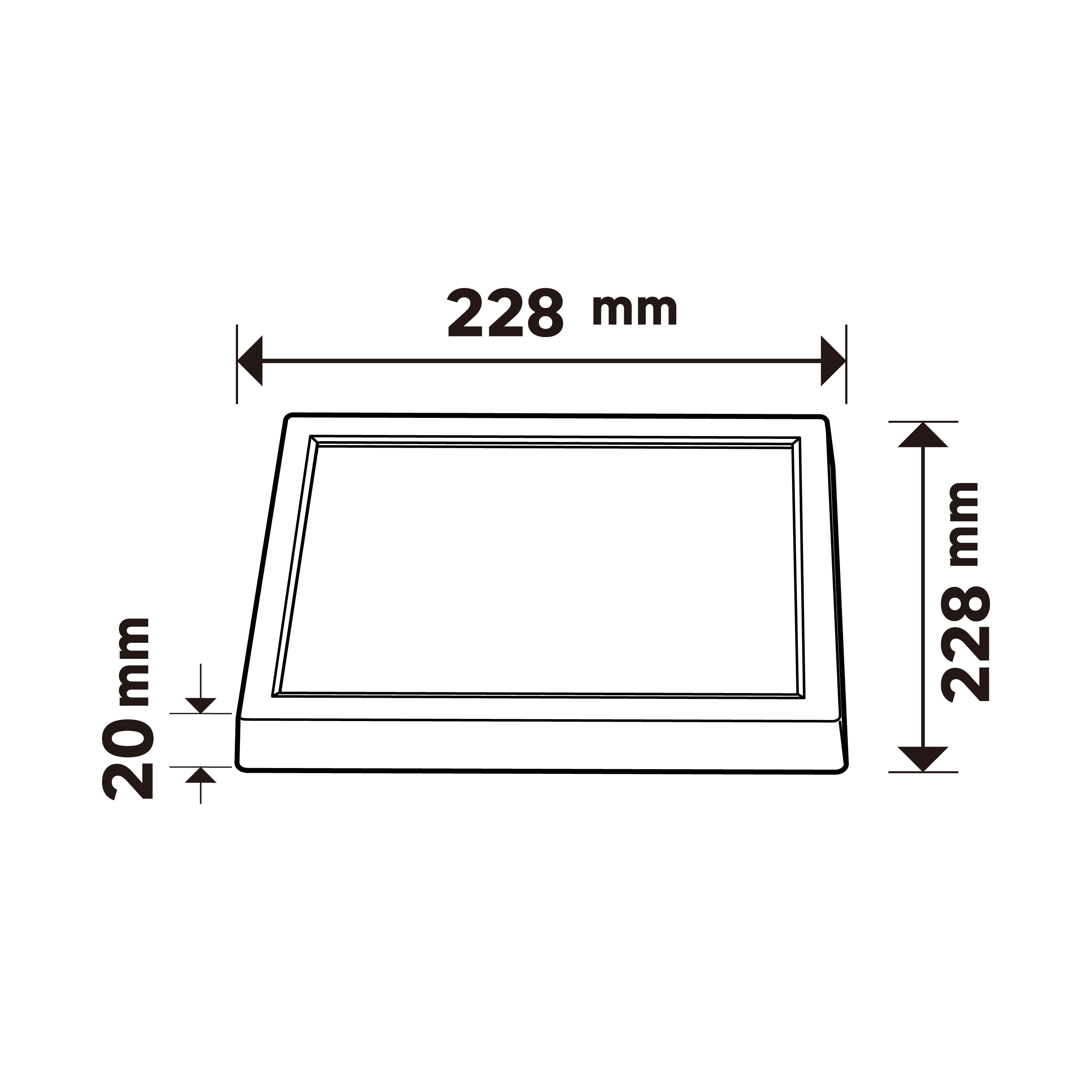 Downlight LED de superficie INSPIRE SANOA negro cuadrado ø22.5 cm 2500 lm 17 W luz CCT 4000K-6000KK IP44 - Foco LED de superficie para baños - 4