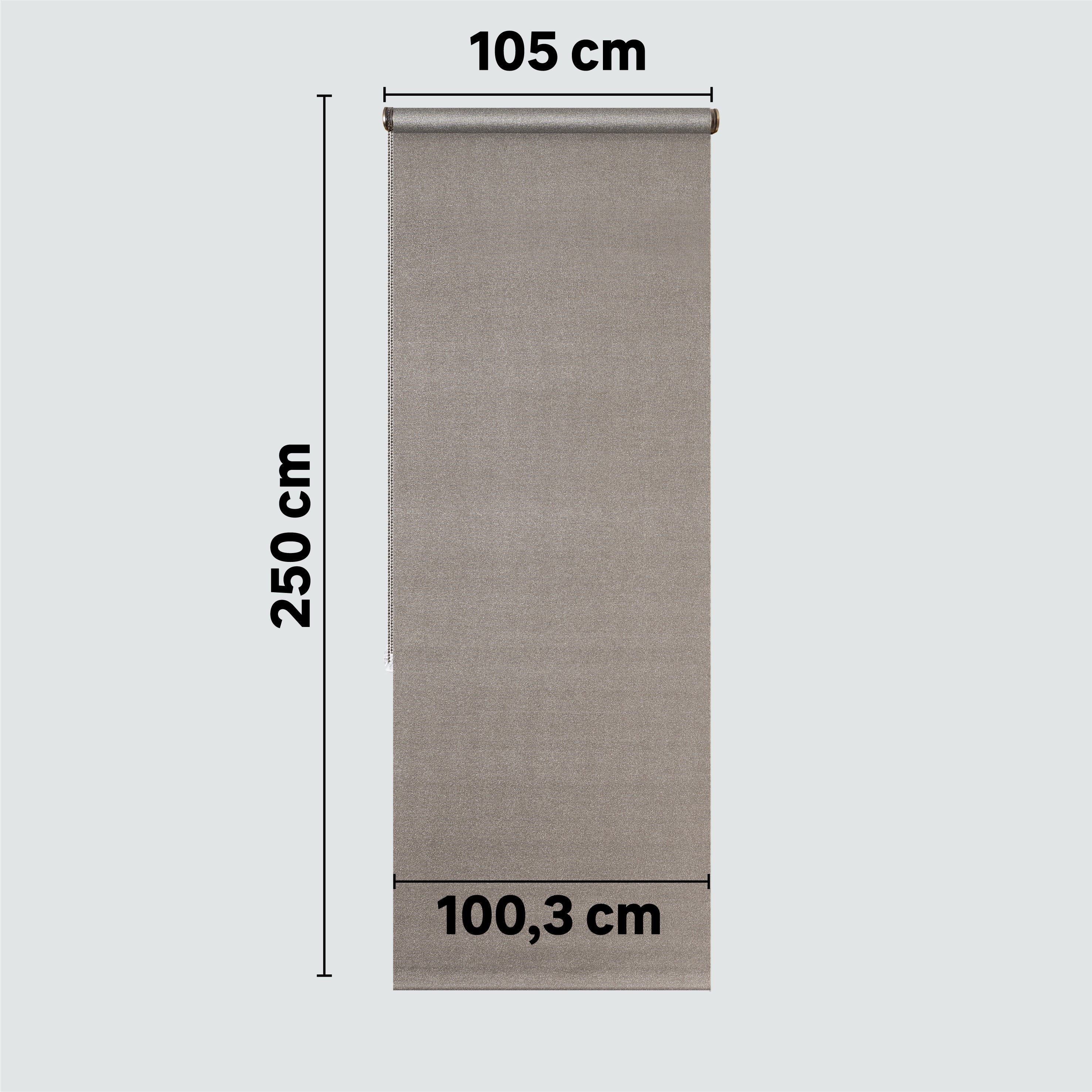 Estor enrollable screen 5% térmico con cadena alu poliéster liso beige ansar deco de 105x250cm