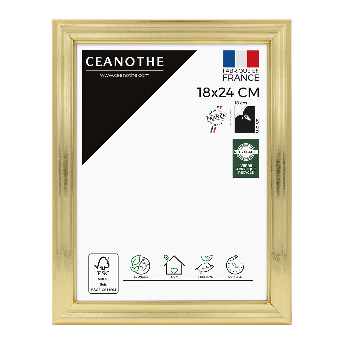 Moldura Julia 18X24 cm dourada - 2