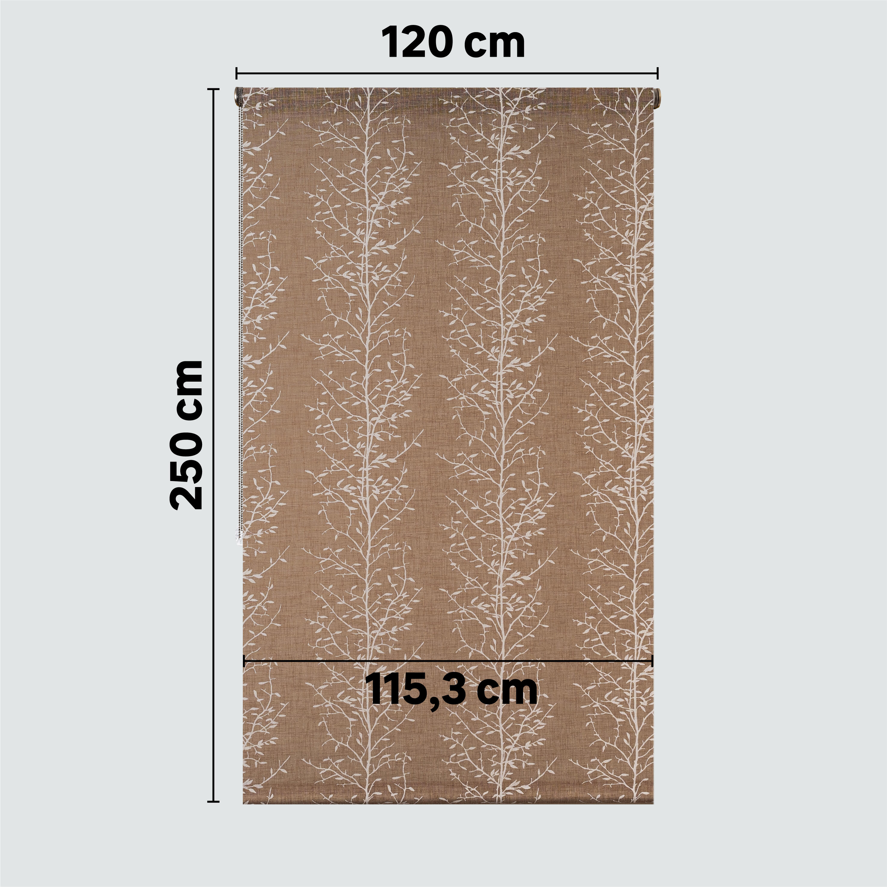 Estor enrollable translúcido  con cadena Oasis poliéster planta blanco  de 120x250cm - 2