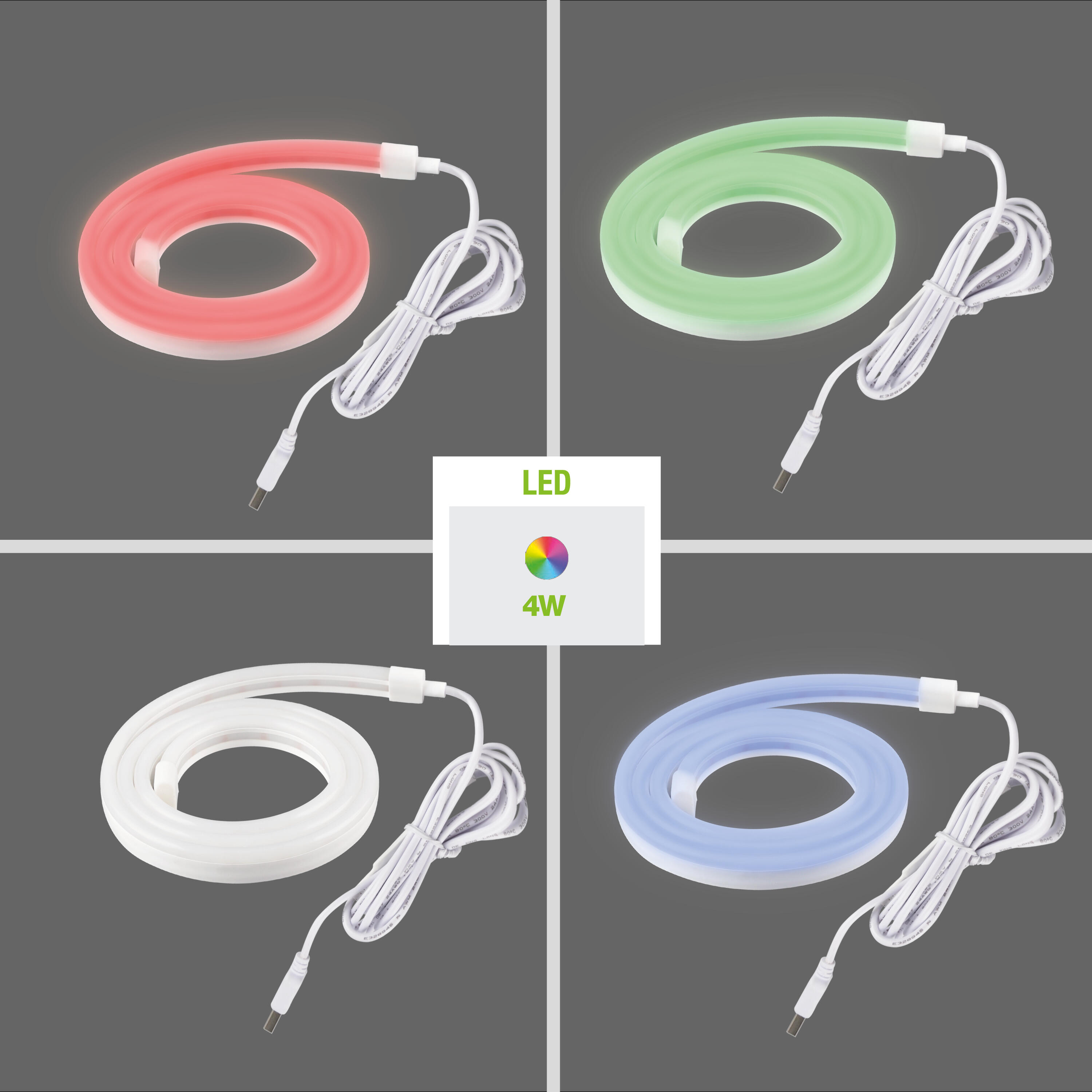 Ruban LED USB Néon, L.1 m, changement de couleurs, Kiski INSPIRE - 4